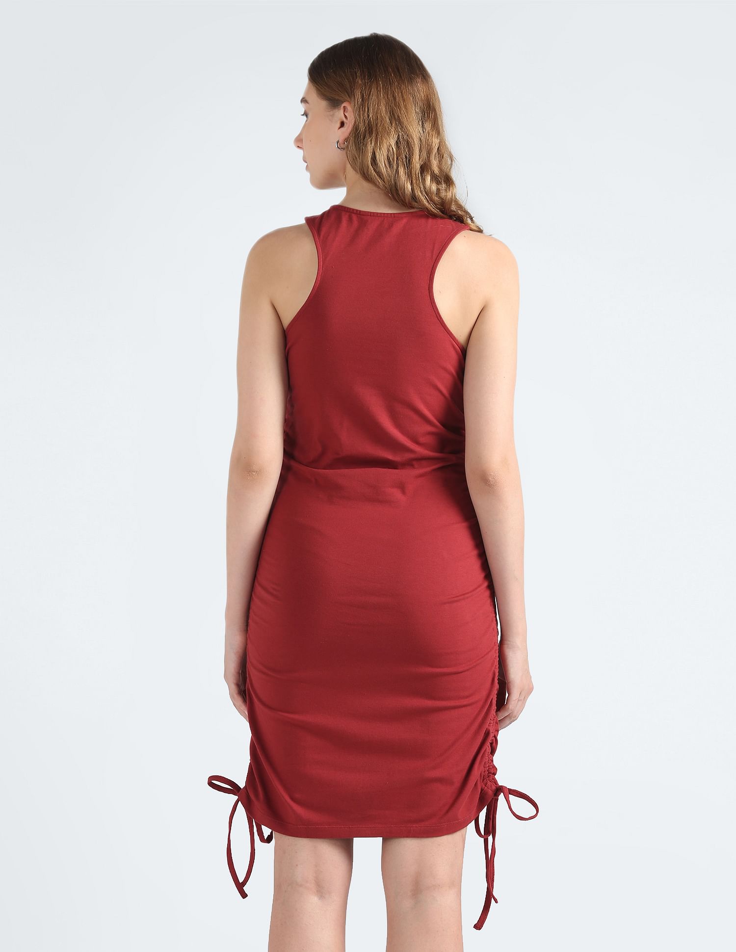 Buy Calvin Klein Jeans Sleeveless Side Ruched Dress NNNOW