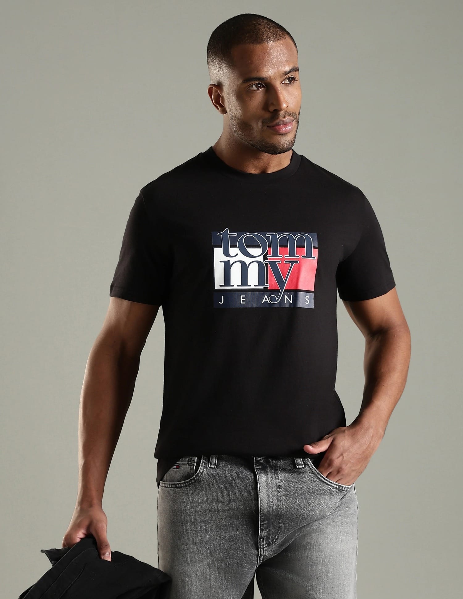 Buy Tommy Hilfiger Logo Slim Fit Cotton T-Shirt