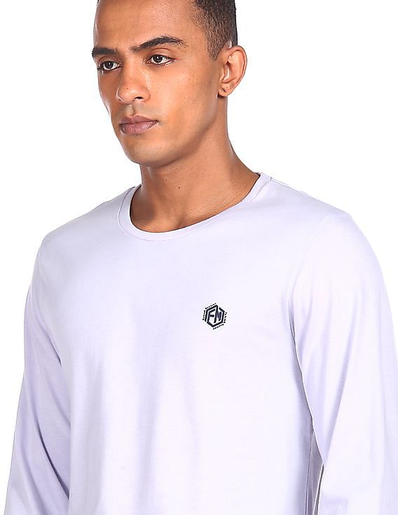 Flying Machine Round Neck Long Sleeve T-Shirt
