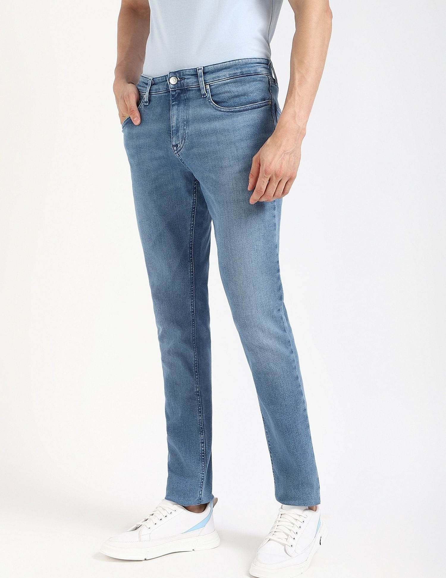 Tommy Hilfiger Mid-Wash Slim-Fit Low Rise Jeans