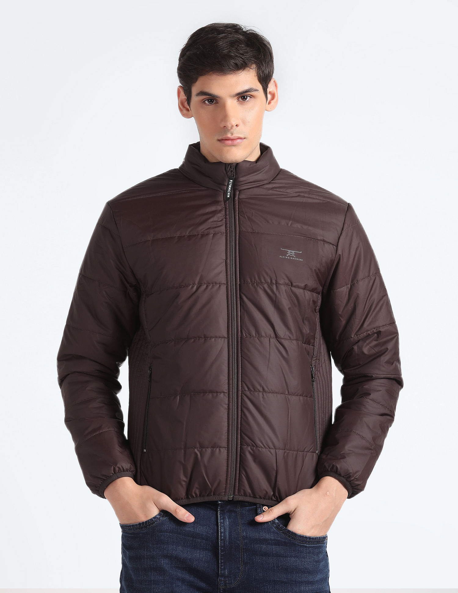 Flying Machine High Neck Solid Jacket
