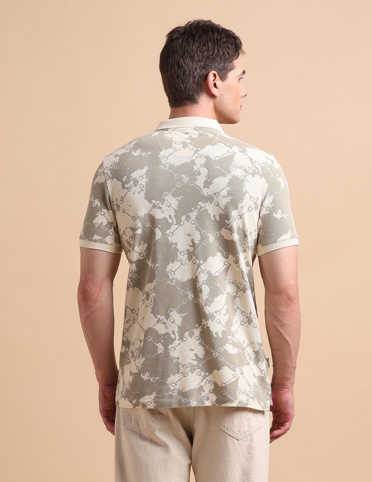 U.S. Polo Assn. Denim Co. Abstract Printed Pure Cotton Polo Shirt