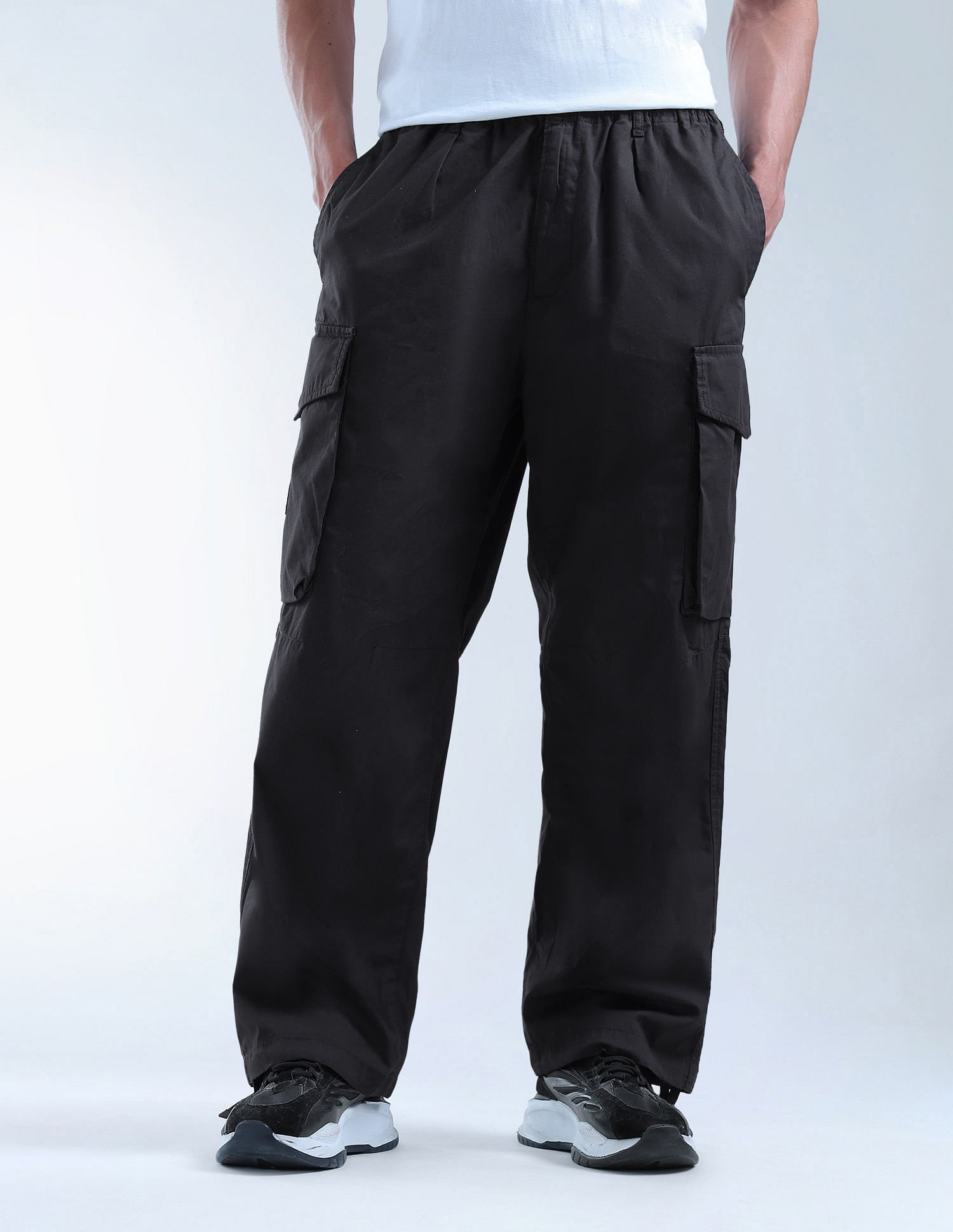 Flying Machine Relaxed Fit Solid Cargos
