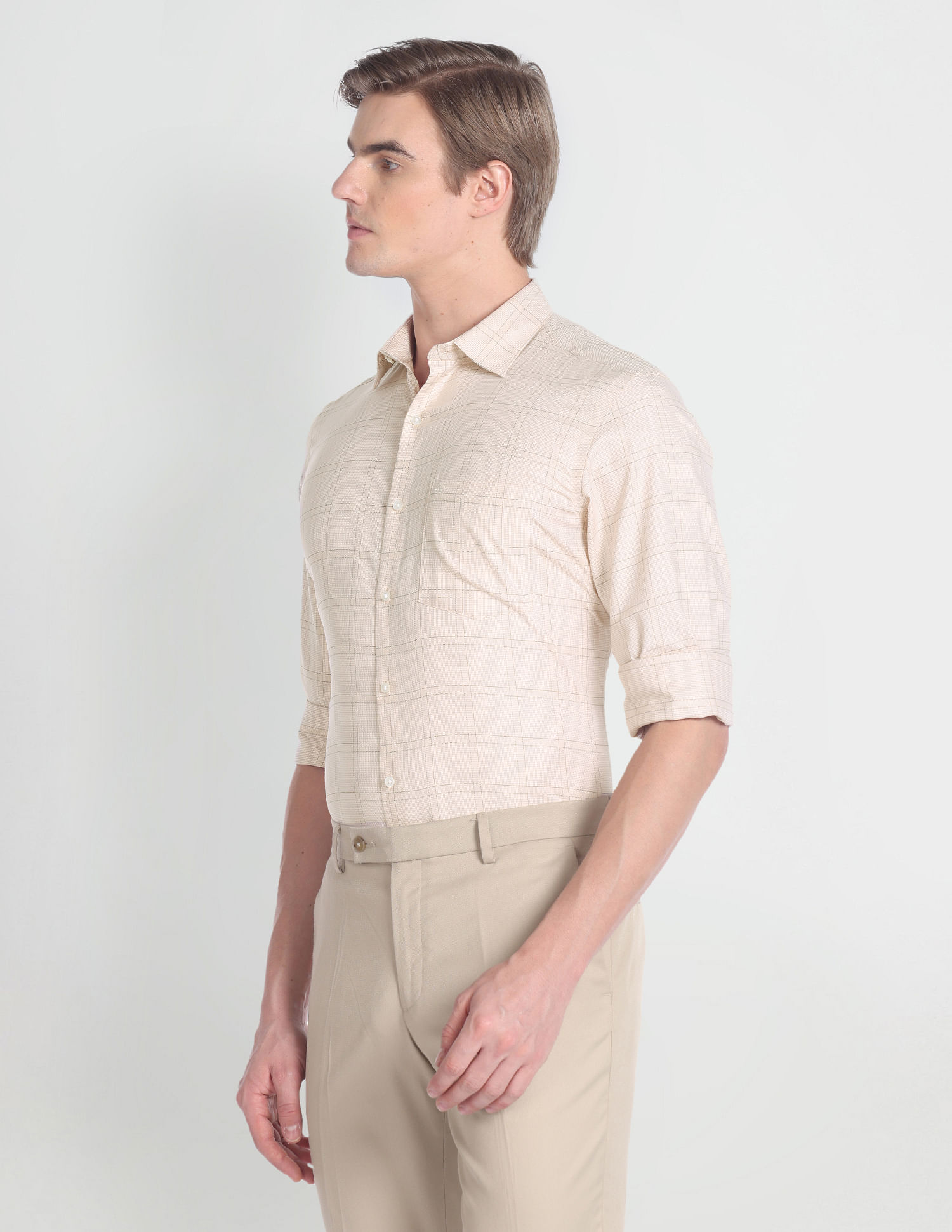 Arrow Auto Press Outline Check Shirt