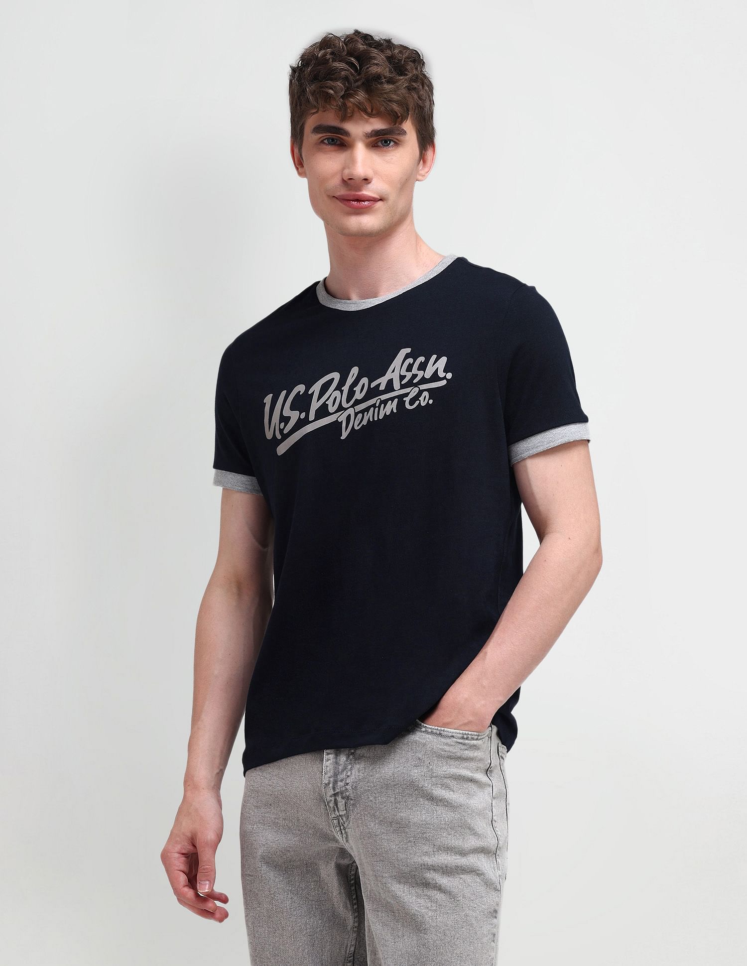 U.S. Polo Assn. Denim Co. Muscle Fit Typography T-Shirt