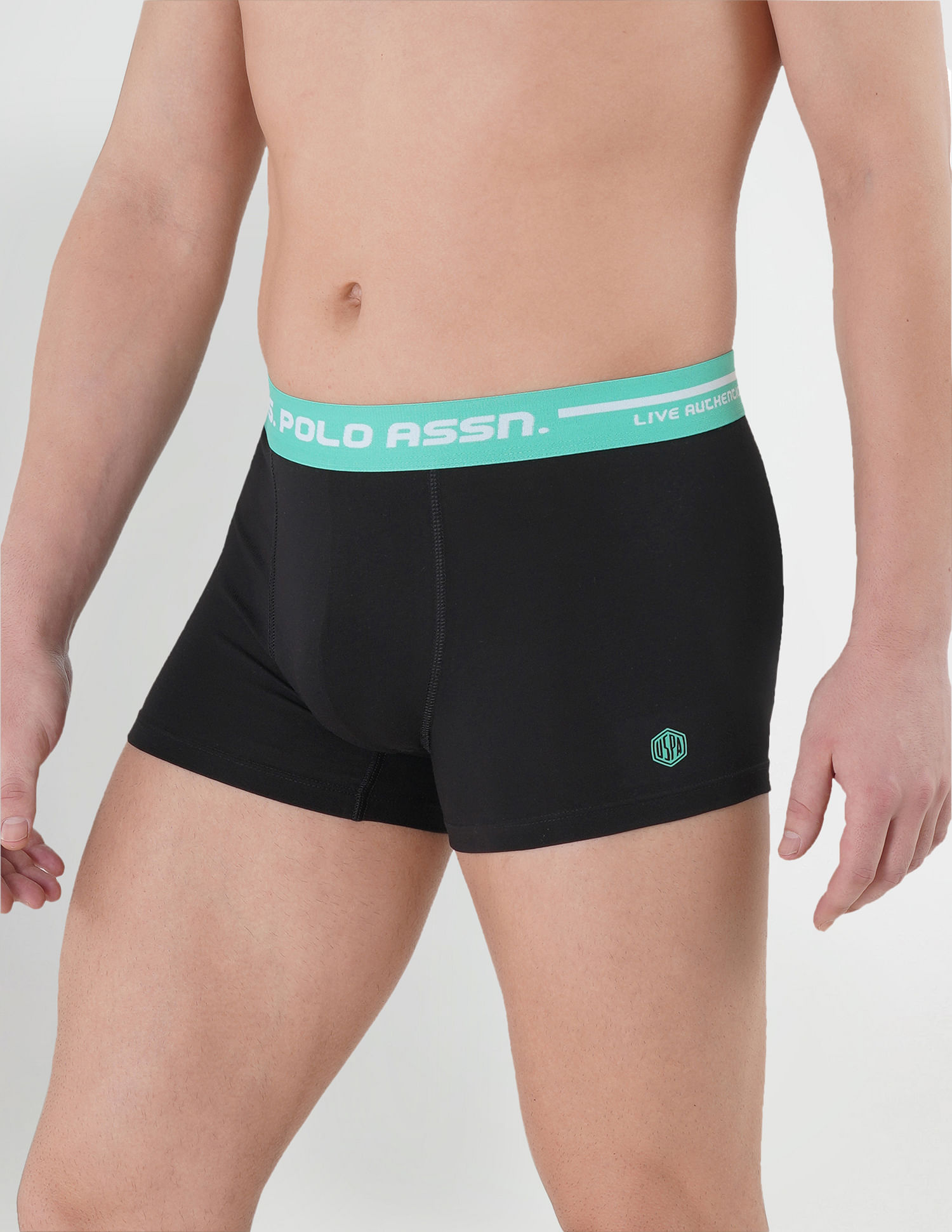 Buy USPA Innerwear Logo Waistband Cotton Stretch IYAI Trunks