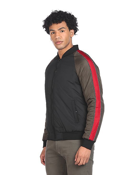 Flying Machine Colour Block Bomber Jacket