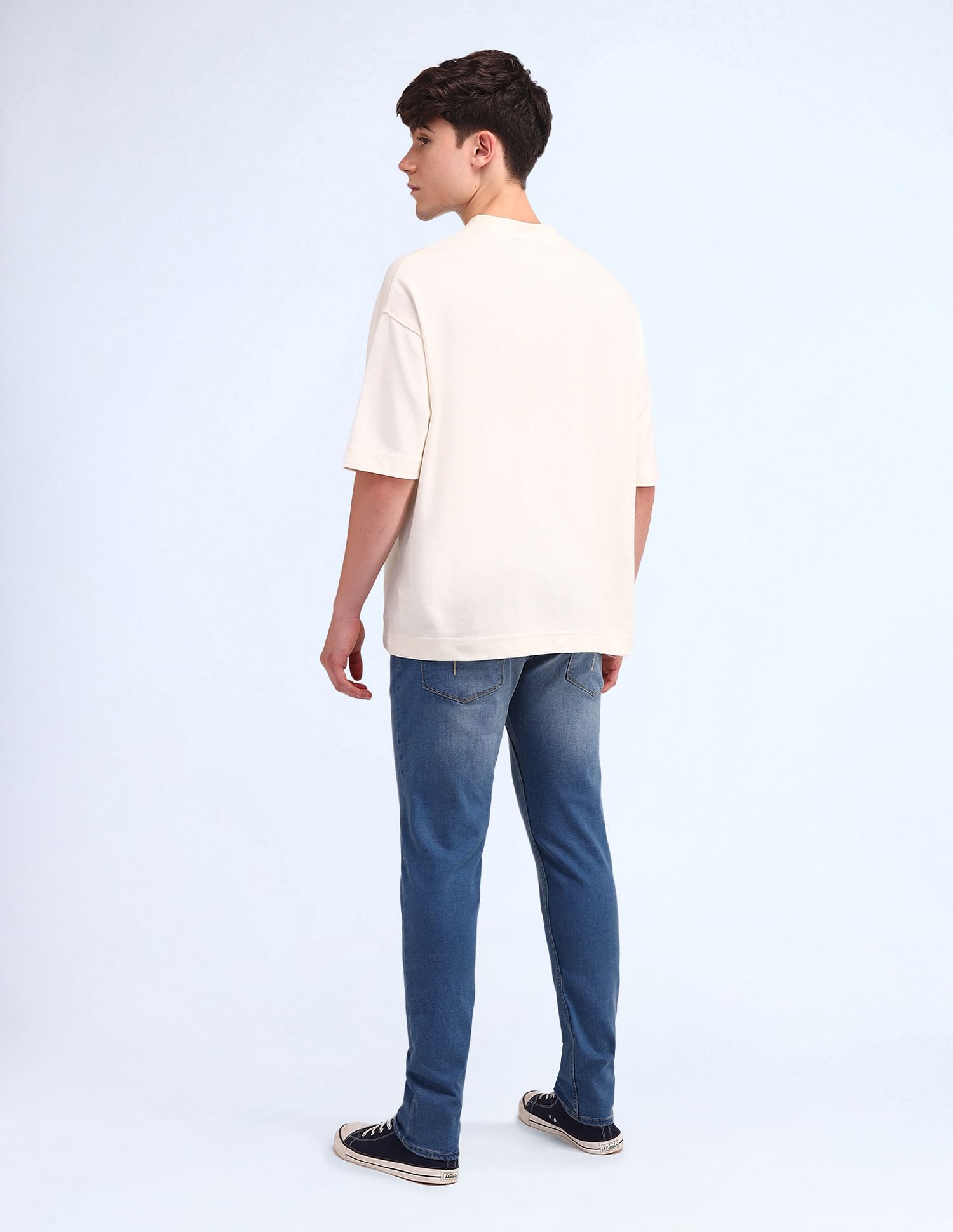 Flying Machine Slash Slim Tapered Fit Blue Jeans