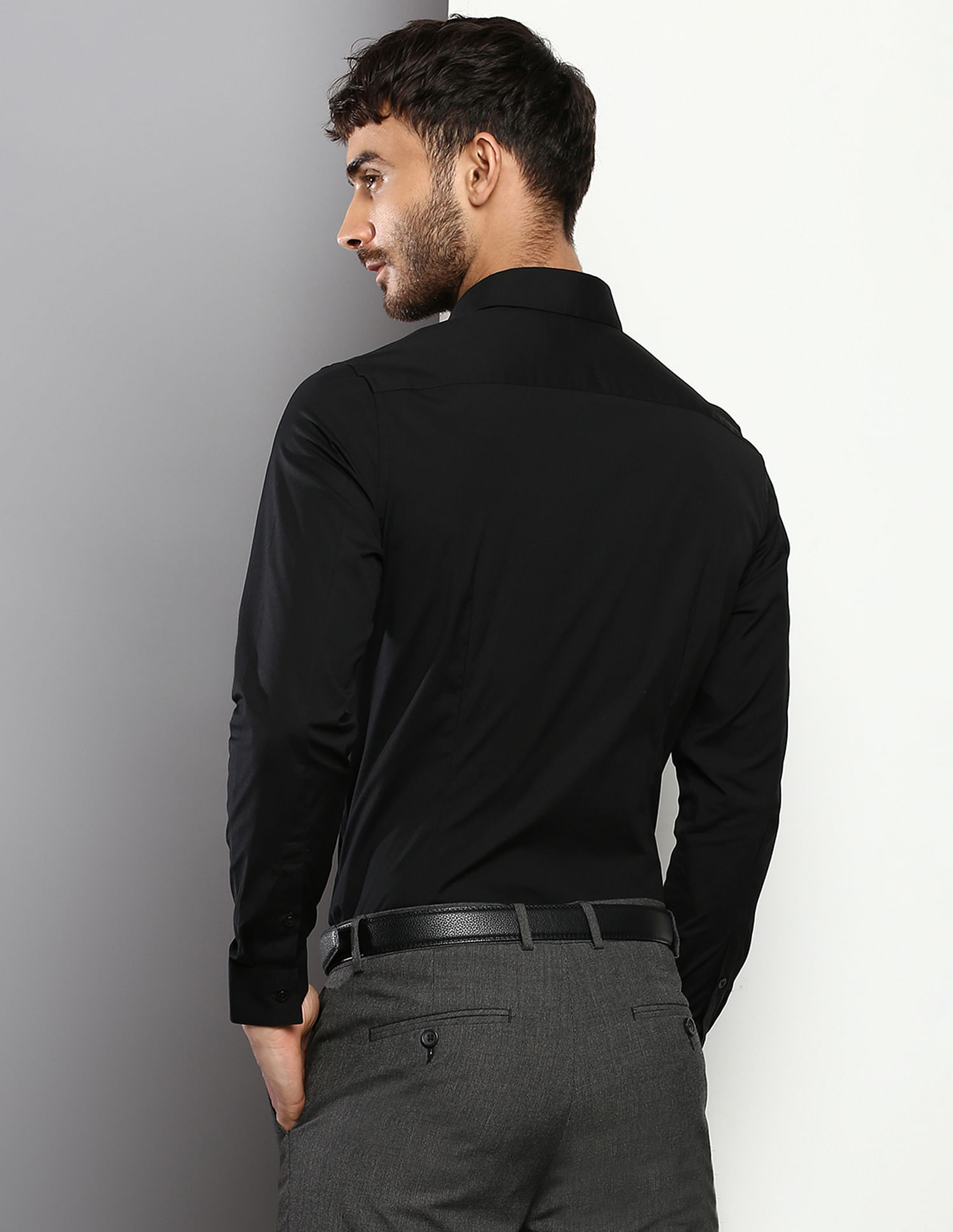 Calvin Klein Jeans Stretch Poplin Slim Fit Casual Shirt