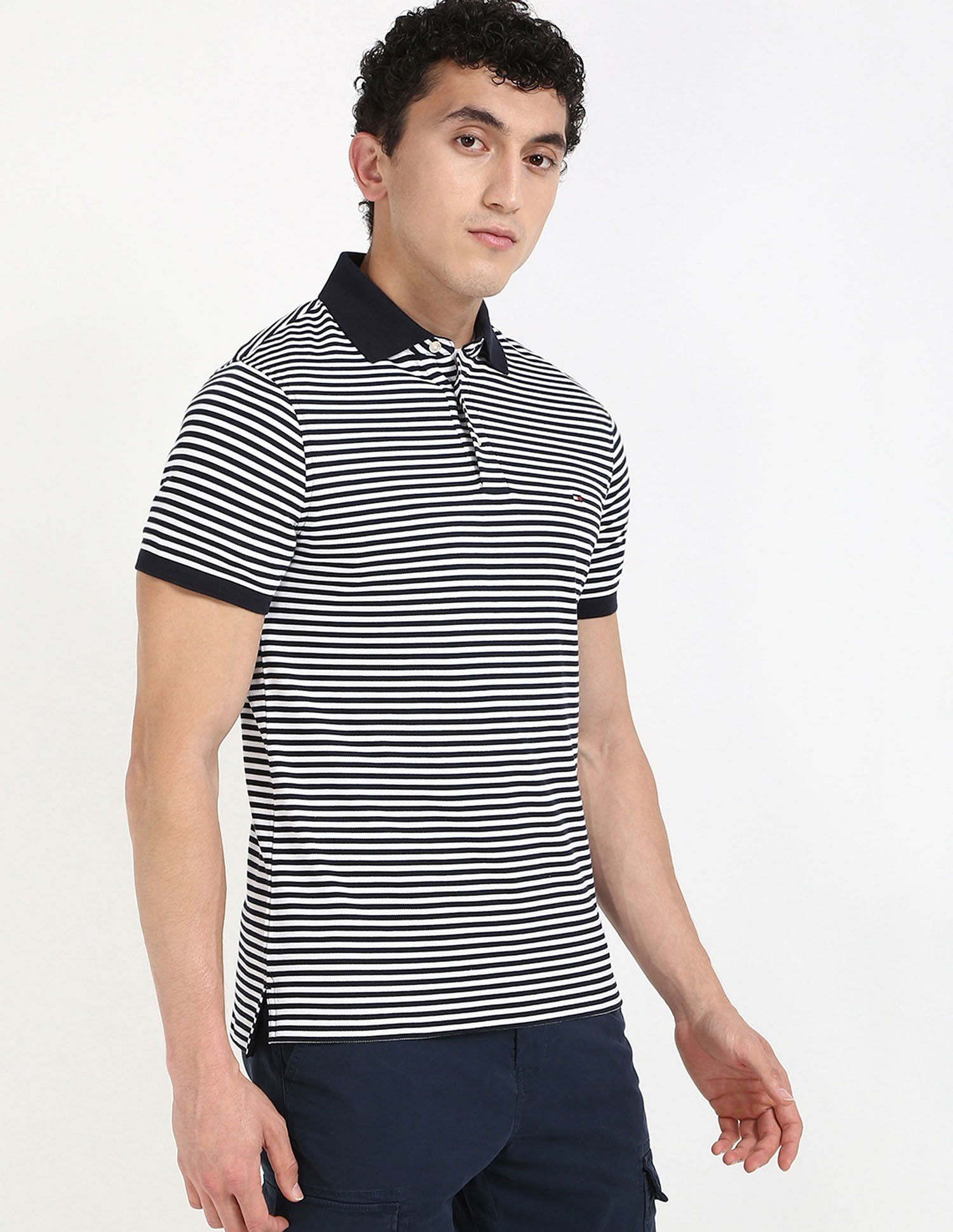 Tommy Hilfiger Striped Slim-Fit Cotton T-Shirt