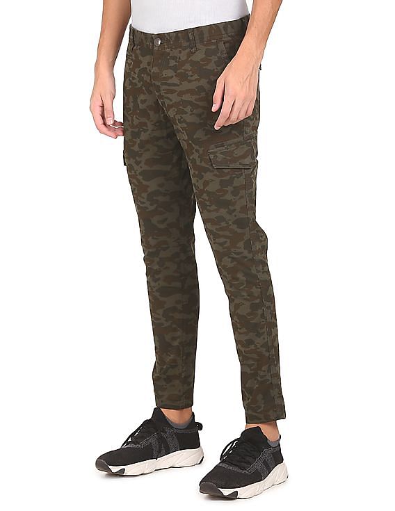 CottonLinen Trendsetter Army Printed Relaxed Fit Cargo Pants for Men Dori  Style