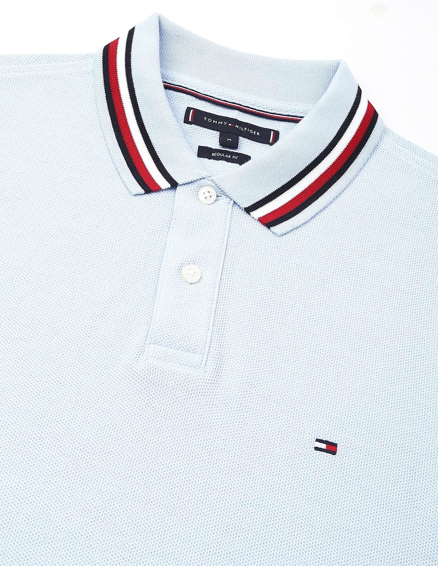Tommy Hilfiger Solid Regular-Fit Cotton Polo Shirt