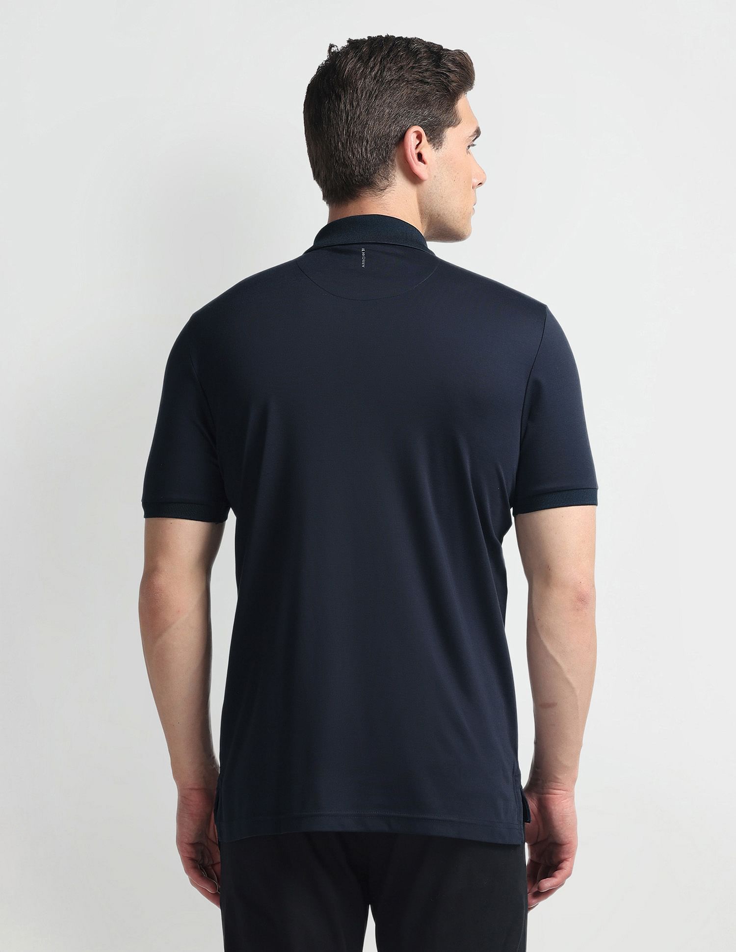 Arrow Newyork Colour Block Zipper Polo Shirt
