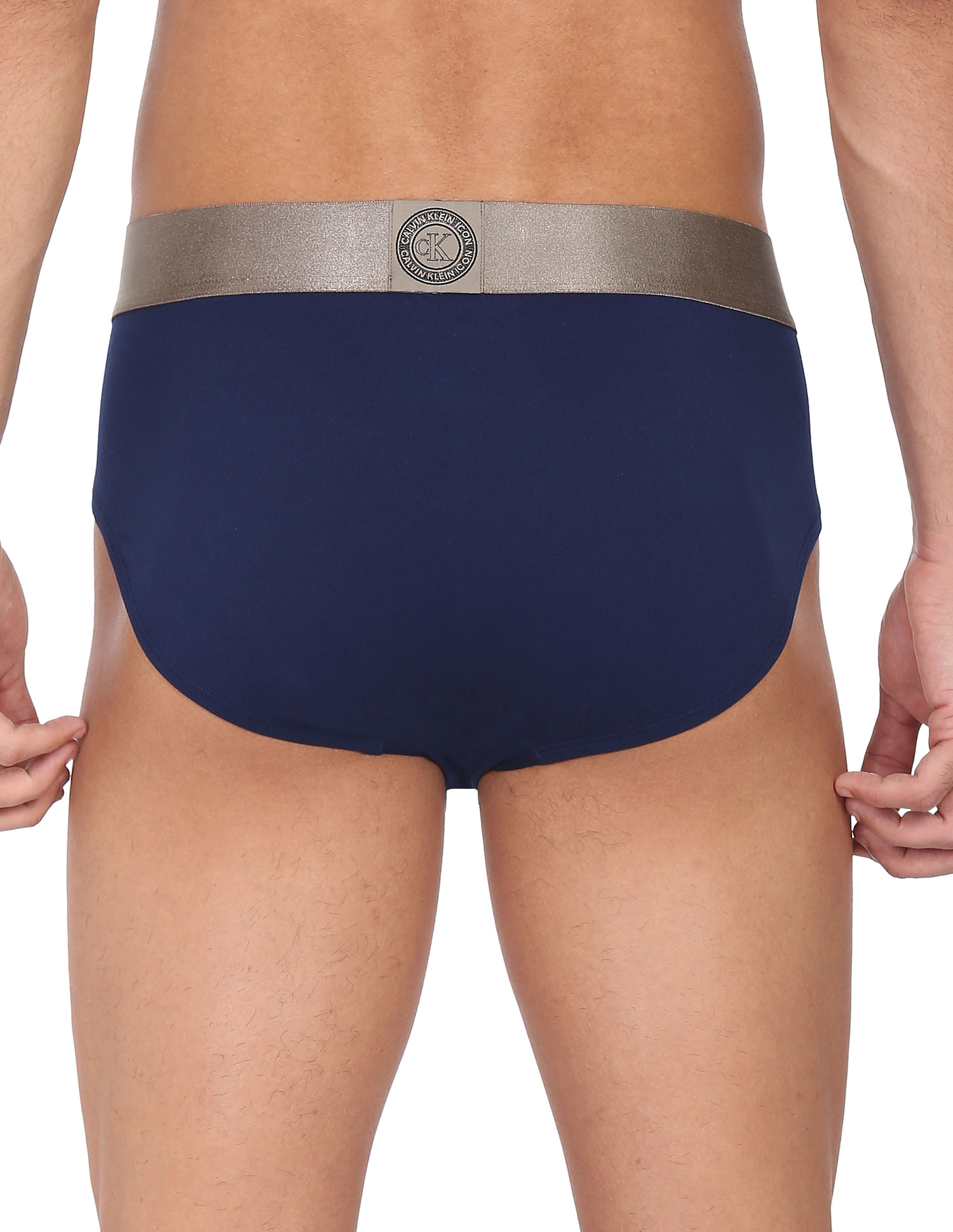 Calvin Klein Underwear Men Navy Elasticized Waistband Solid Hip Briefs
