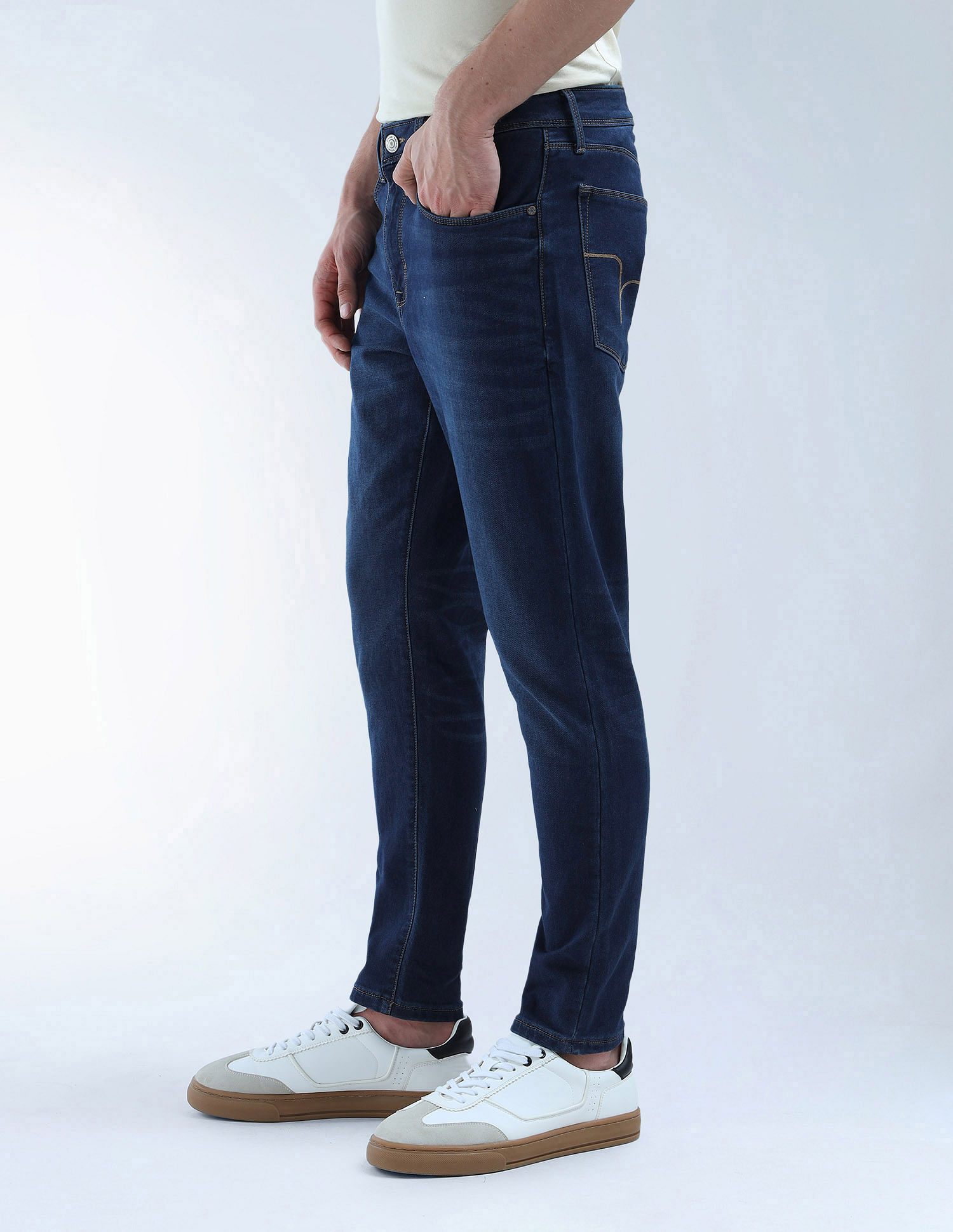 Flying Machine Flex Knit-Max Mankle Relaxed Tapered Jeans