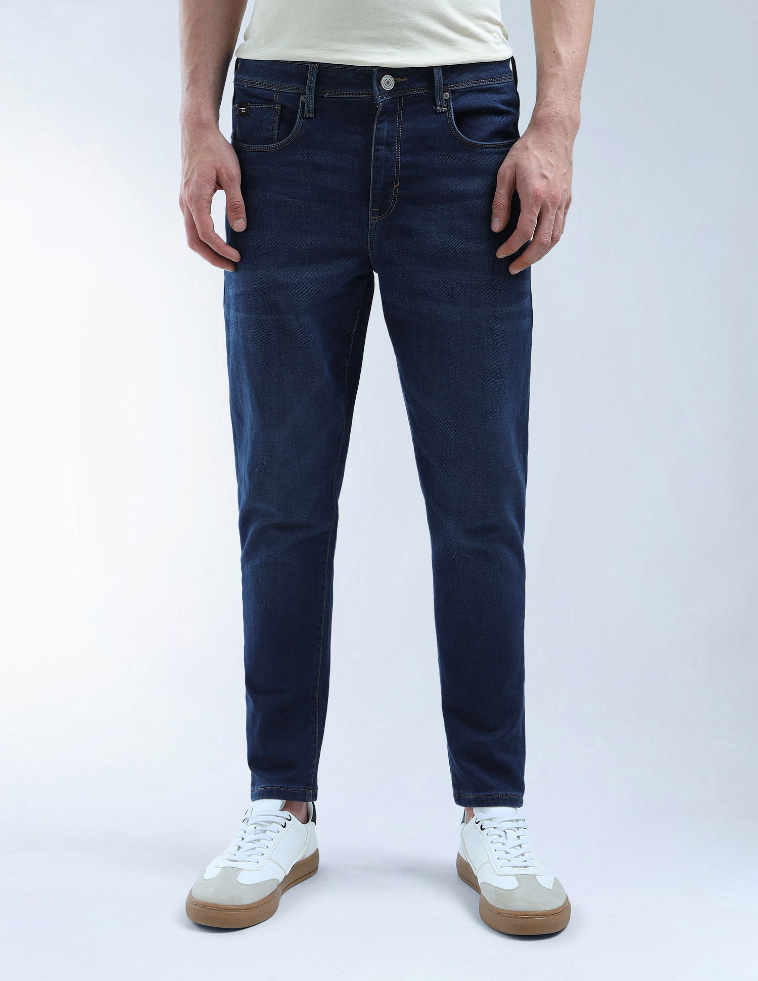 Flying Machine Flex Knit-Max Mankle Relaxed Tapered Jeans