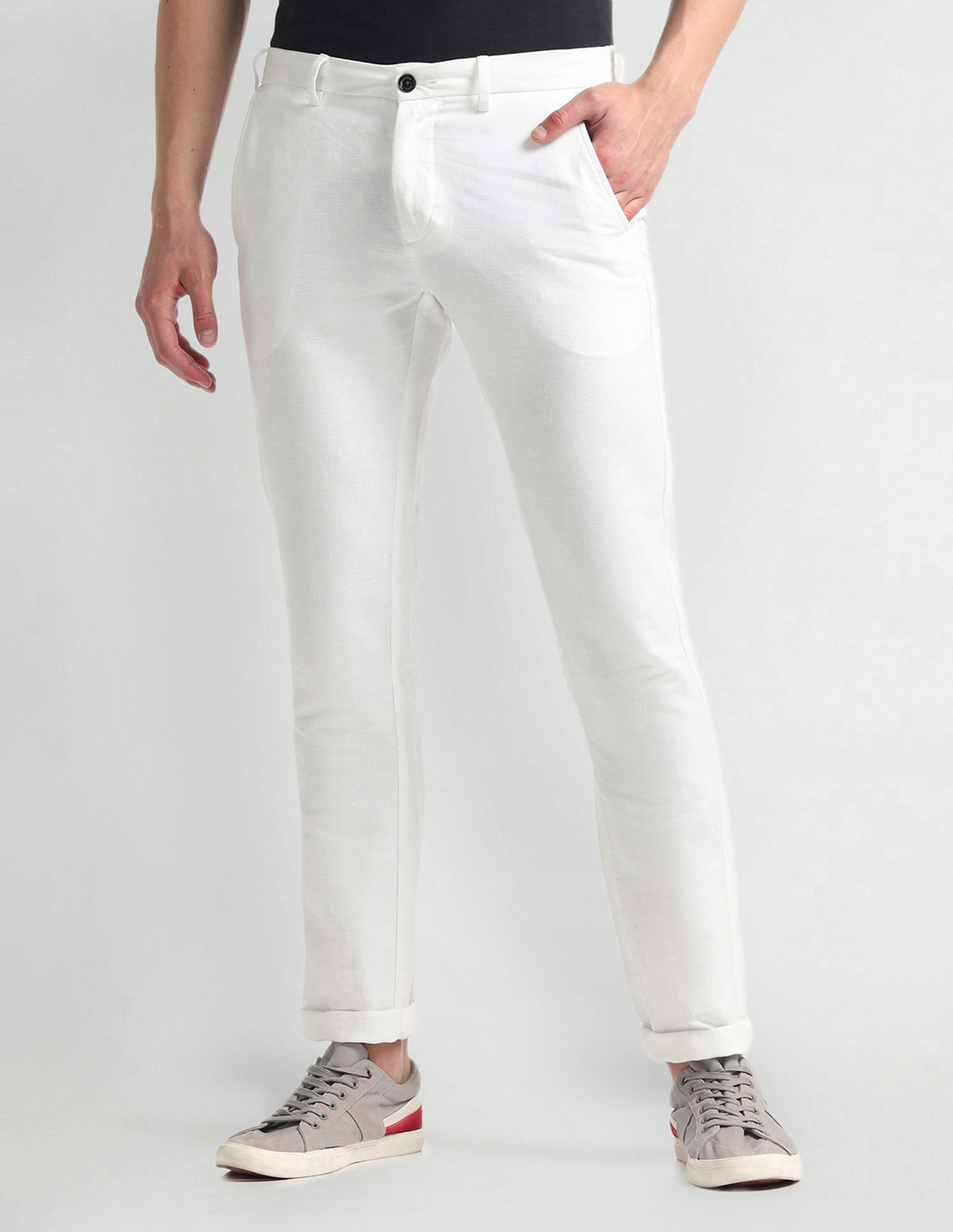 Arrow Sports Bronson Slim Fit Solid Trousers