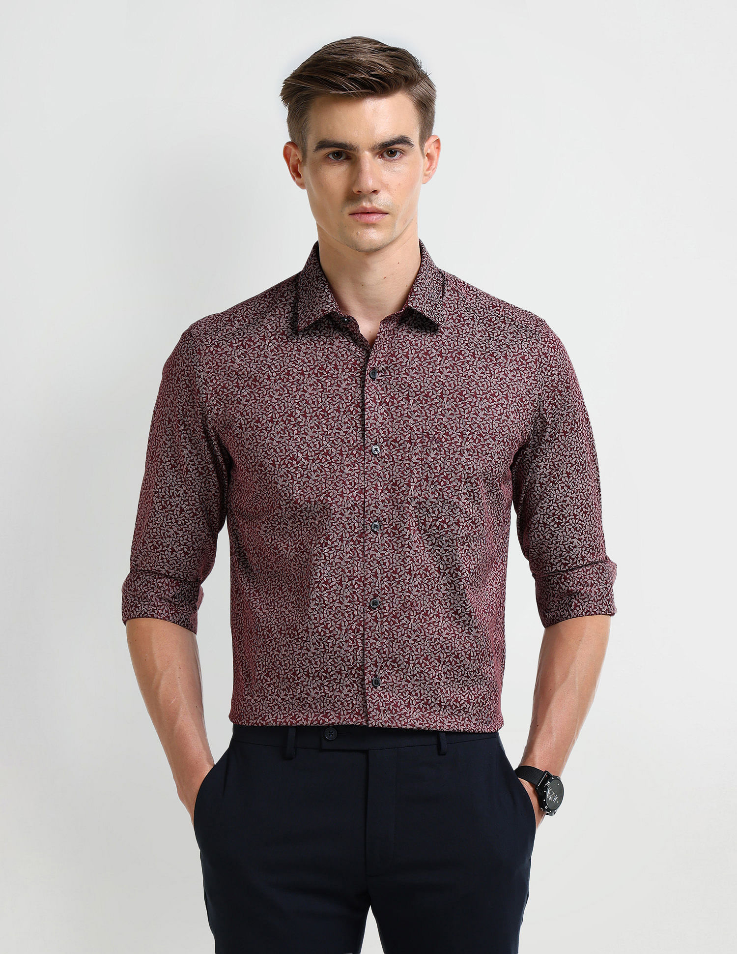 Arrow Manhattan Slim Fit Satin Shirt