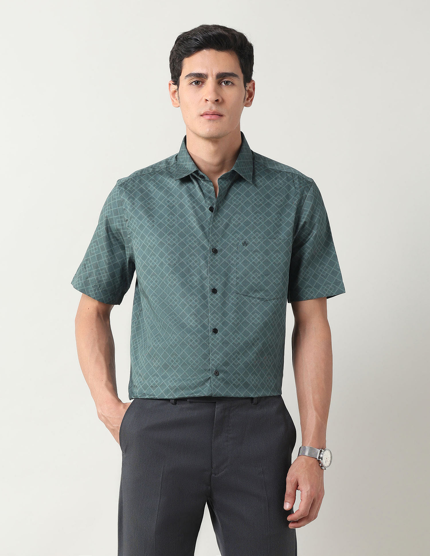 Arrow Geometric Printed Liberty Classic Fit Shirt