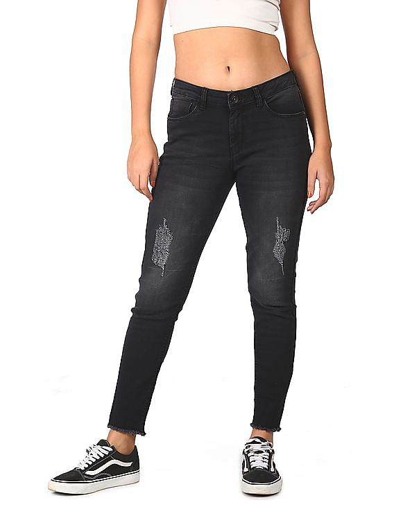Flying Machine Women Mid Rise Clean Look Jeans