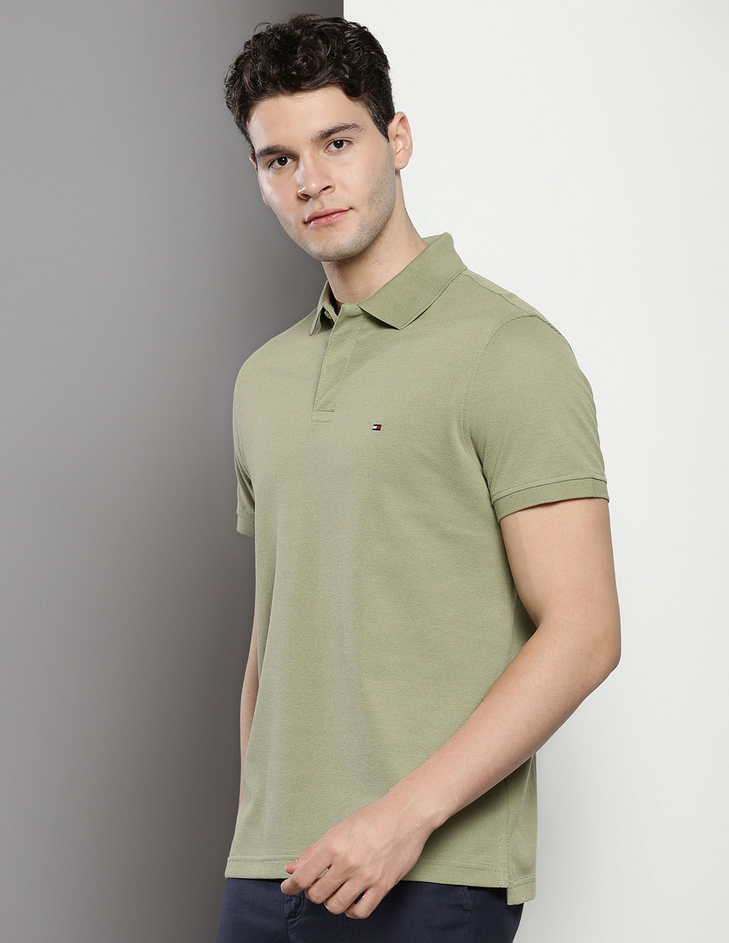 Tommy Hilfiger Sustainable Boucle Solid Polo Shirt