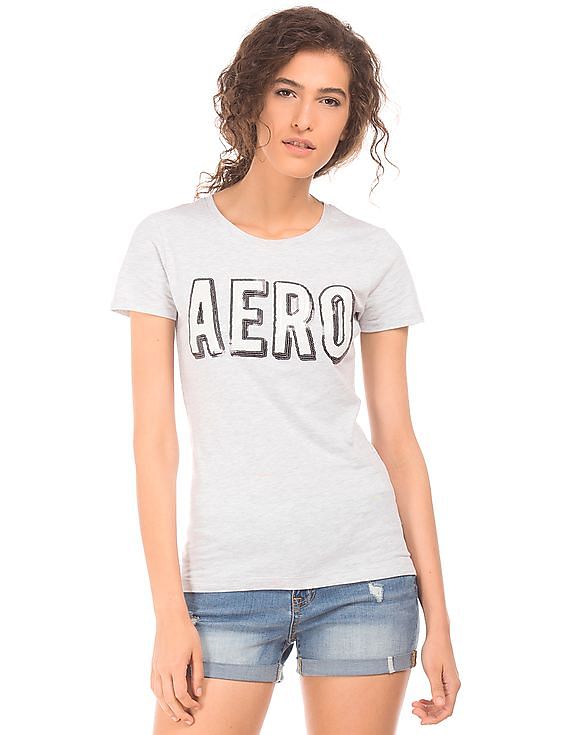 Aeropostale Sequin Branding Regular Fit T-Shirt