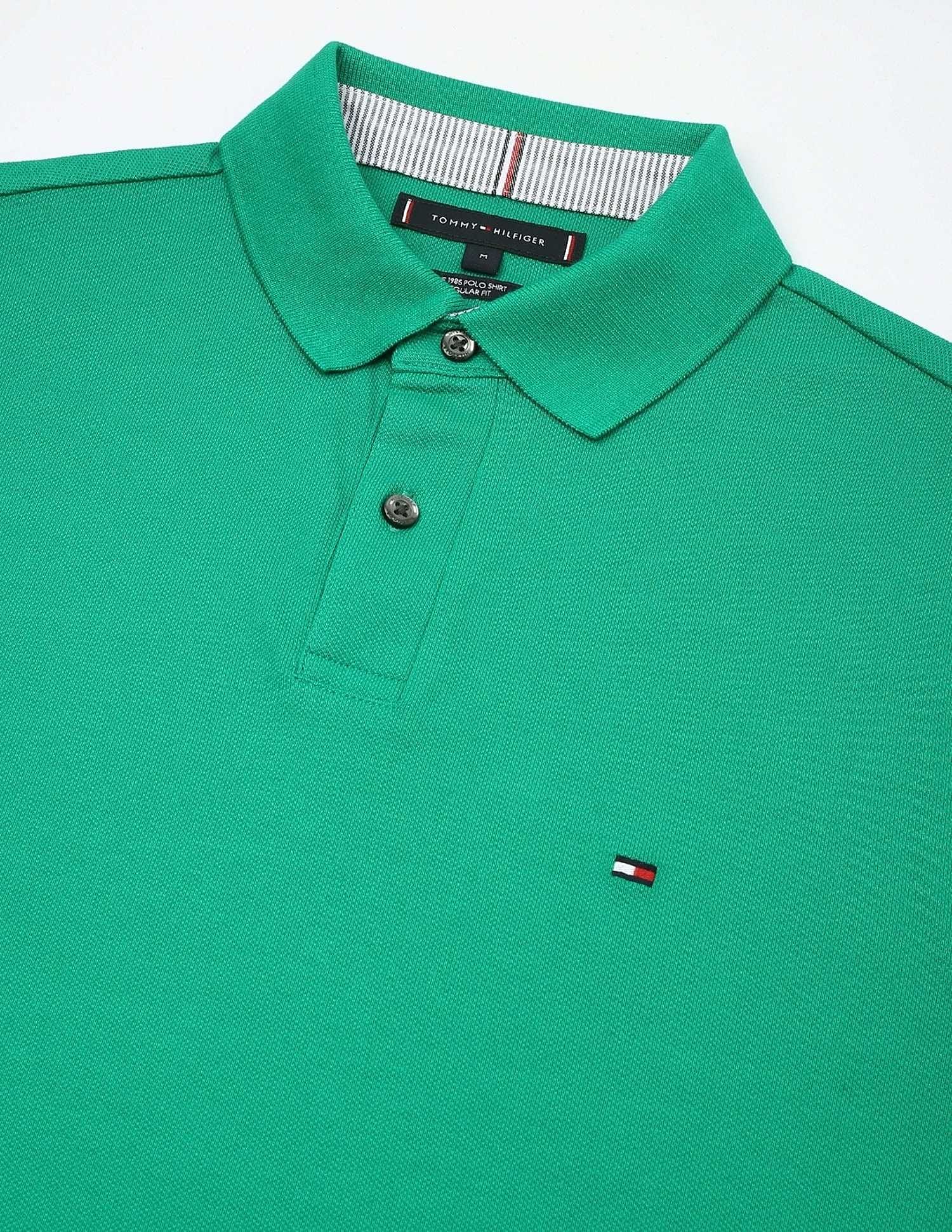 Tommy Hilfiger Solid Regular-Fit Cotton Polo Shirt