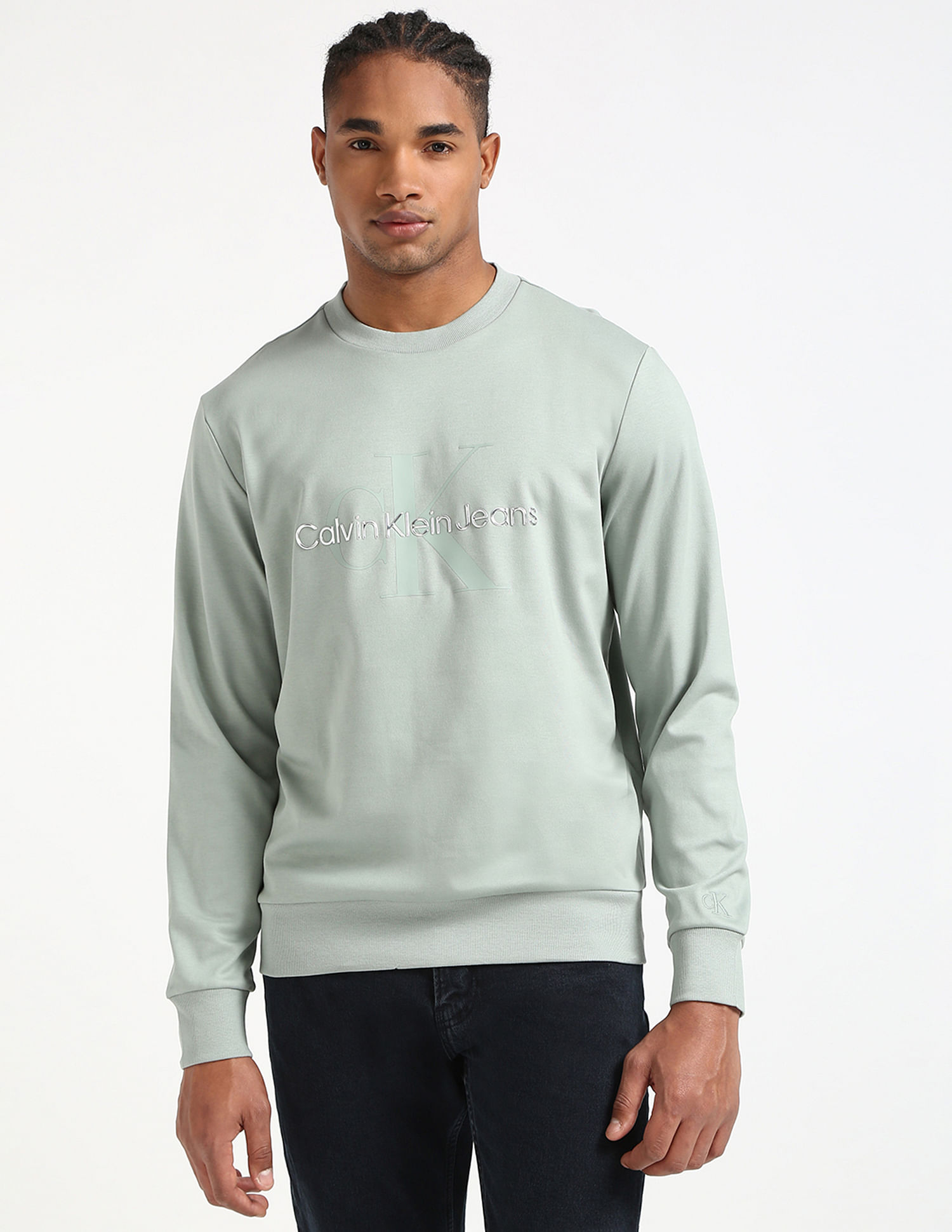 Calvin Klein Jeans Regular Fit Monogram Logo Sweatshirt