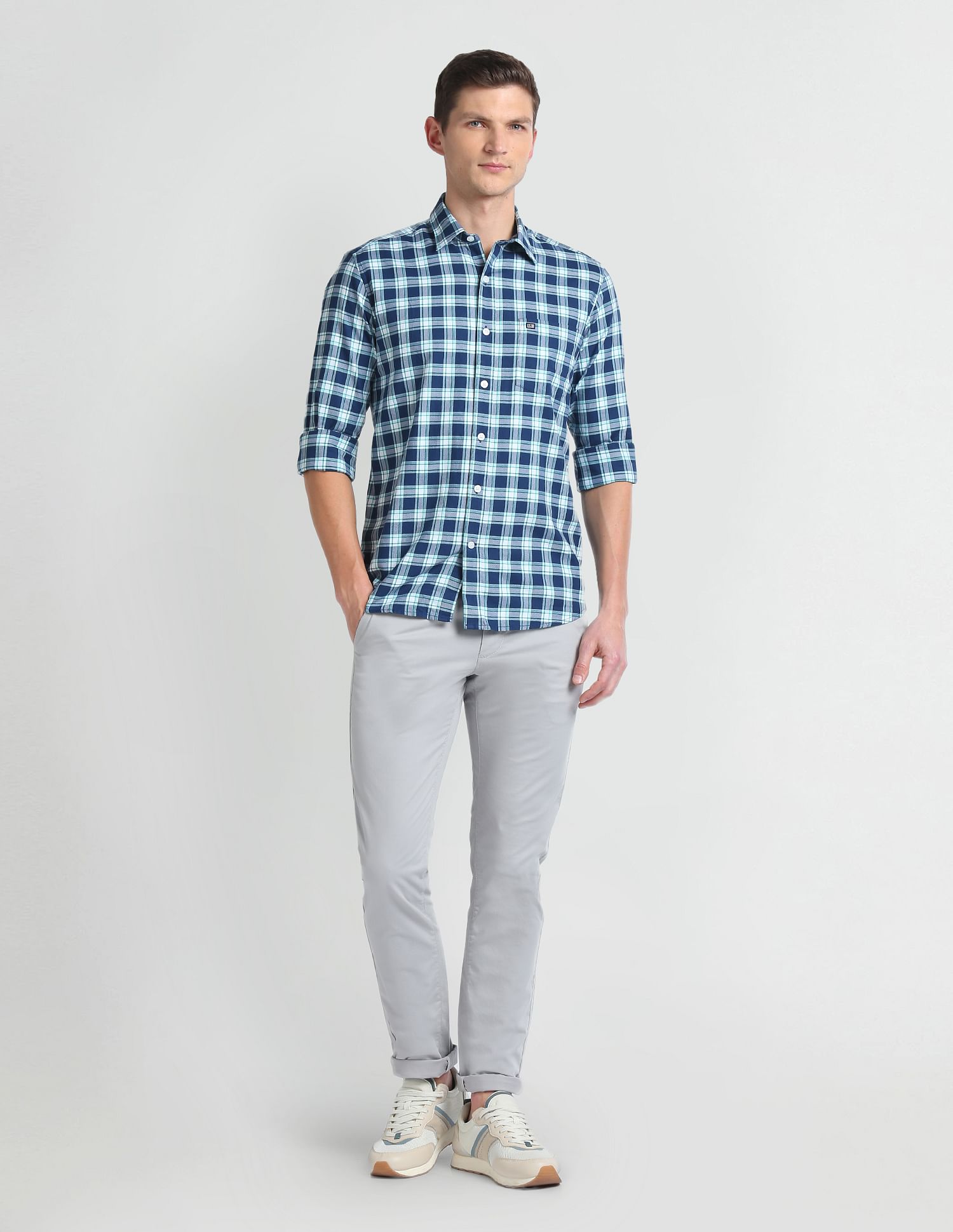 Arrow Sports Tartan Check Cotton Shirt