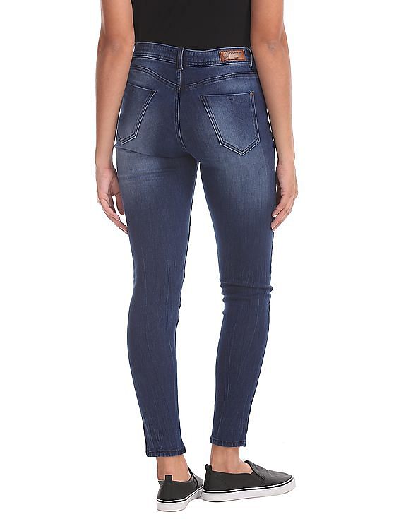 Flying Machine Women Skinny Fit Whiskered Jeans