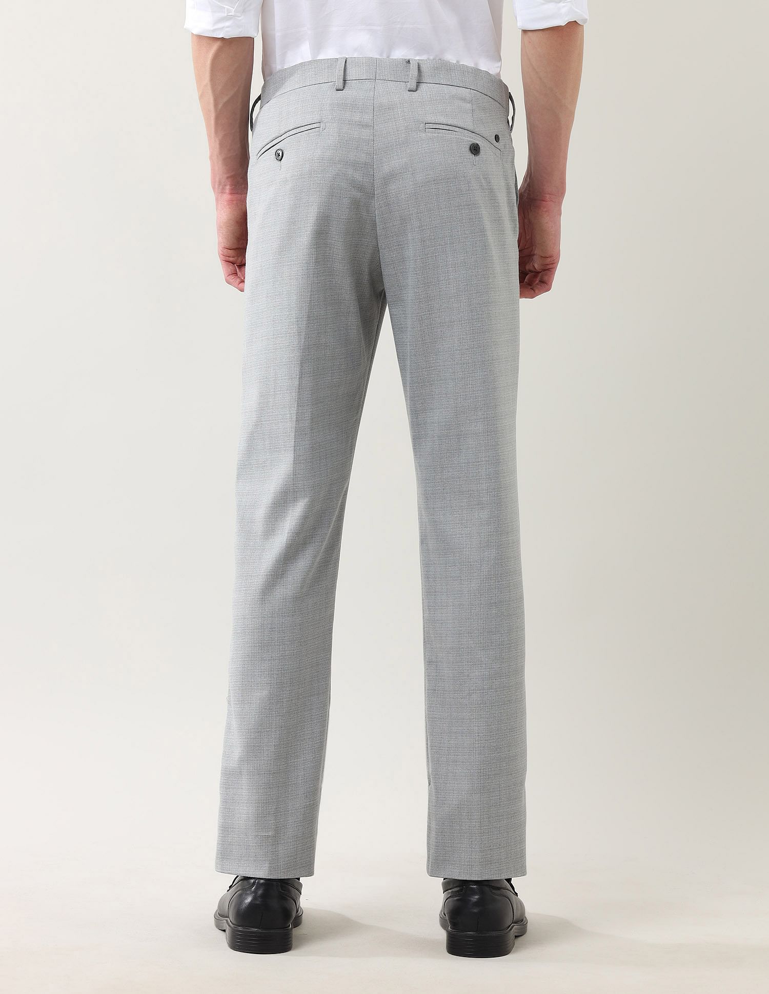 Arrow Mid Rise Checked Trousers