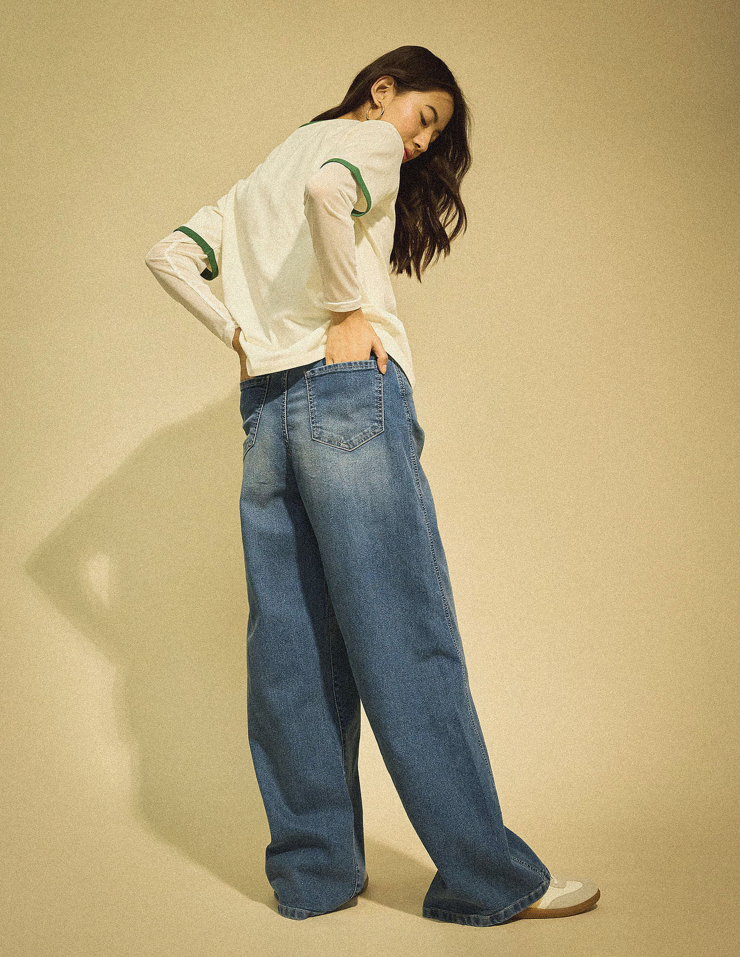 Flying Machine Women K-Street X High Rise Baggy Fit Tinted Jeans