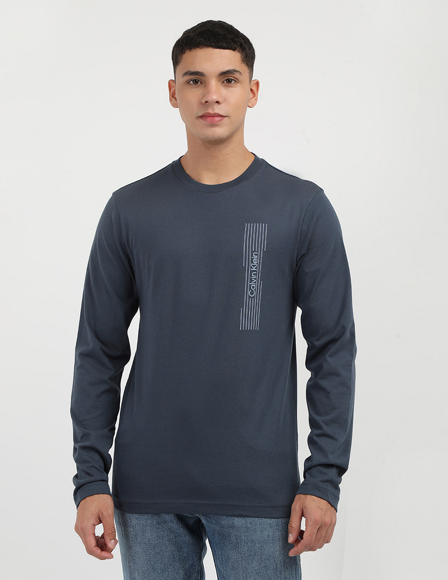 Calvin Klein Solid Logo Cotton T-Shirt