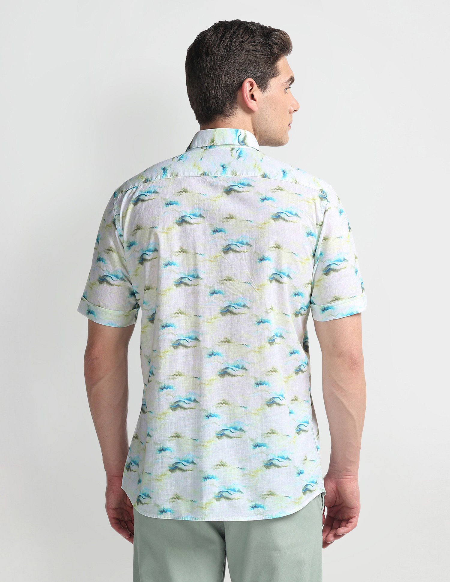 Arrow Sports Abstract Print Liberty Classic Shirt