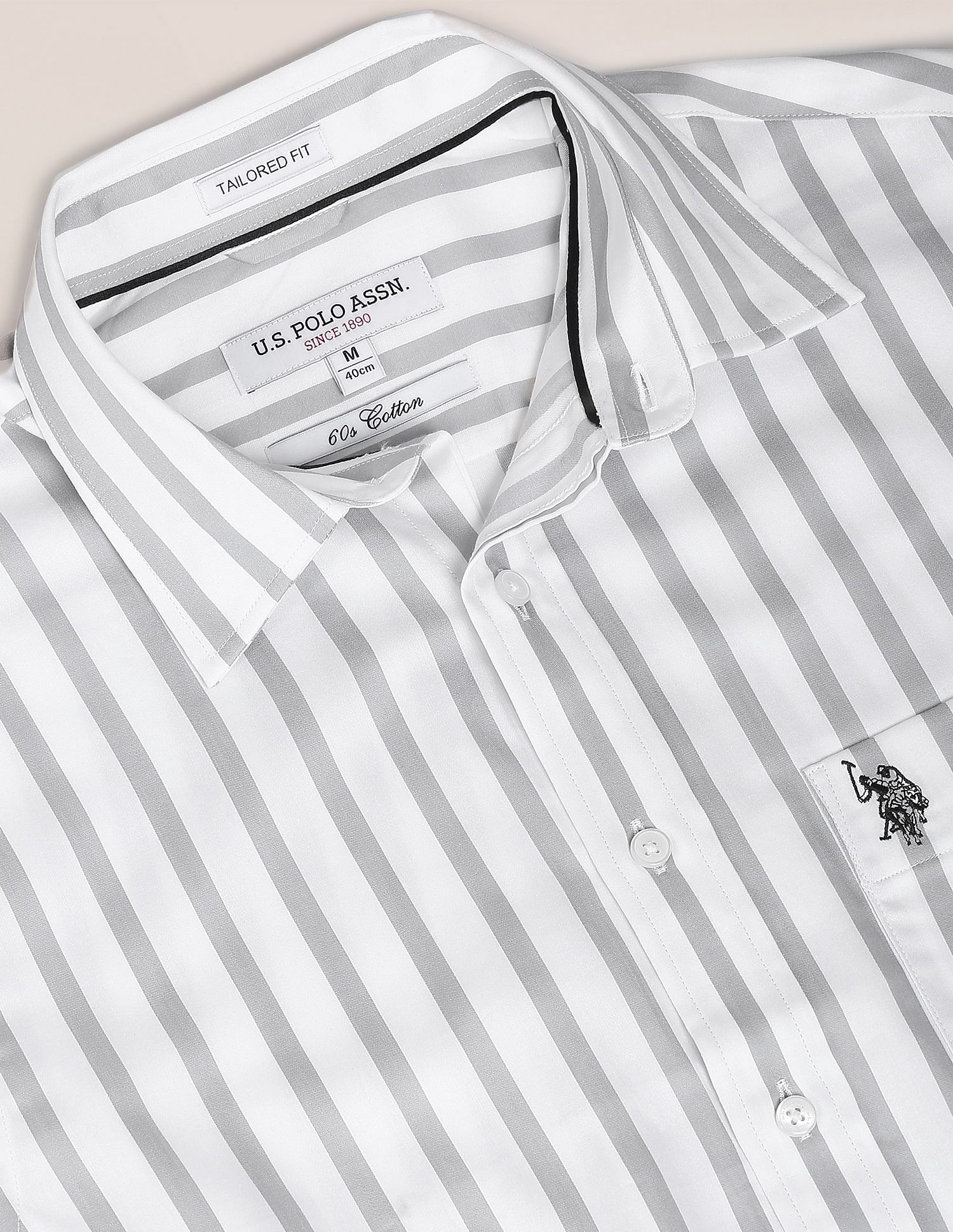 U.S. Polo Assn. Vertical Stripe Cotton Casual Shirt