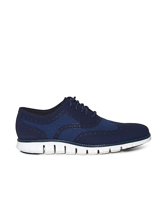 Buy Cole Haan Blue ZEROGRAND No Stitch Oxford Sneakers NNNOW