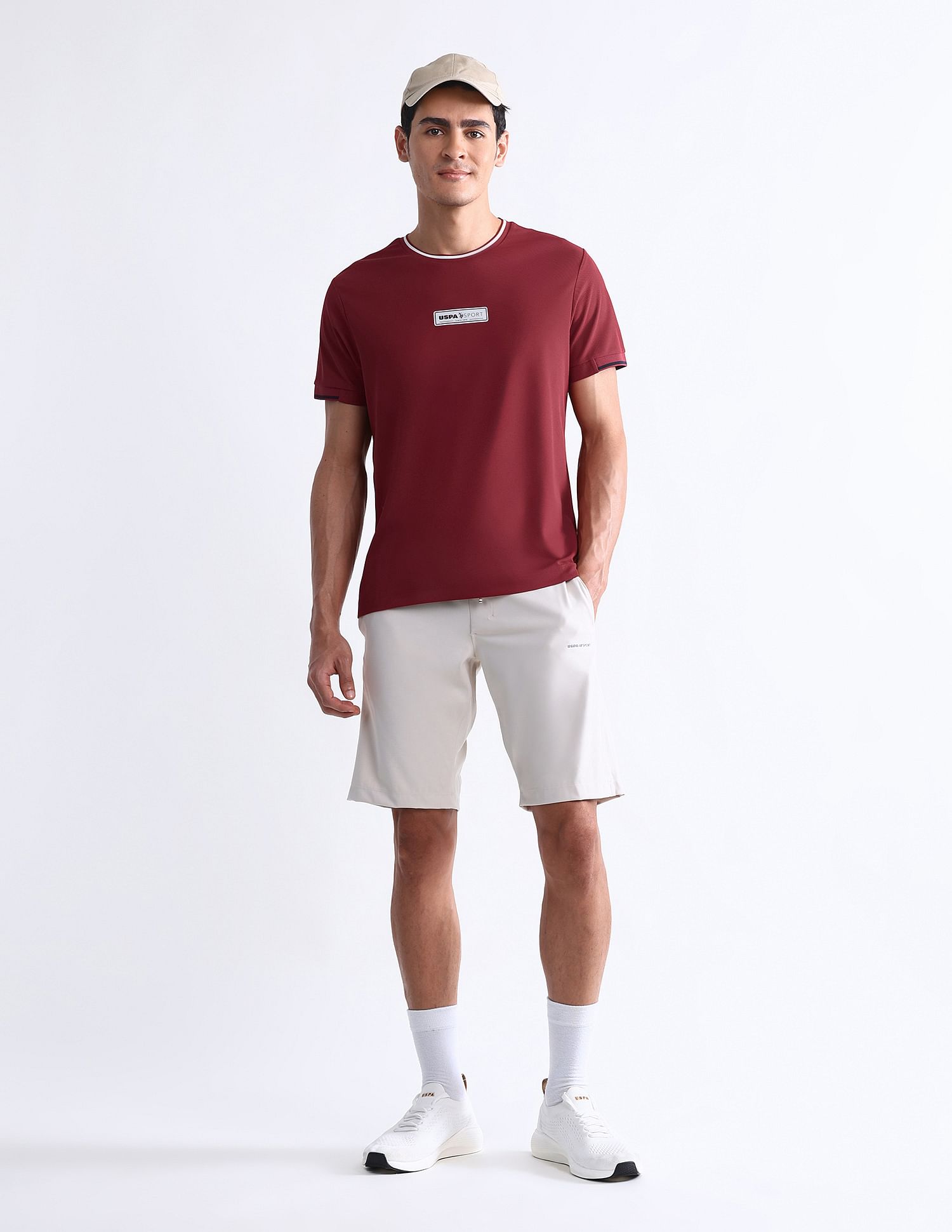 USPA Active Solid Slim Fit T-Shirt