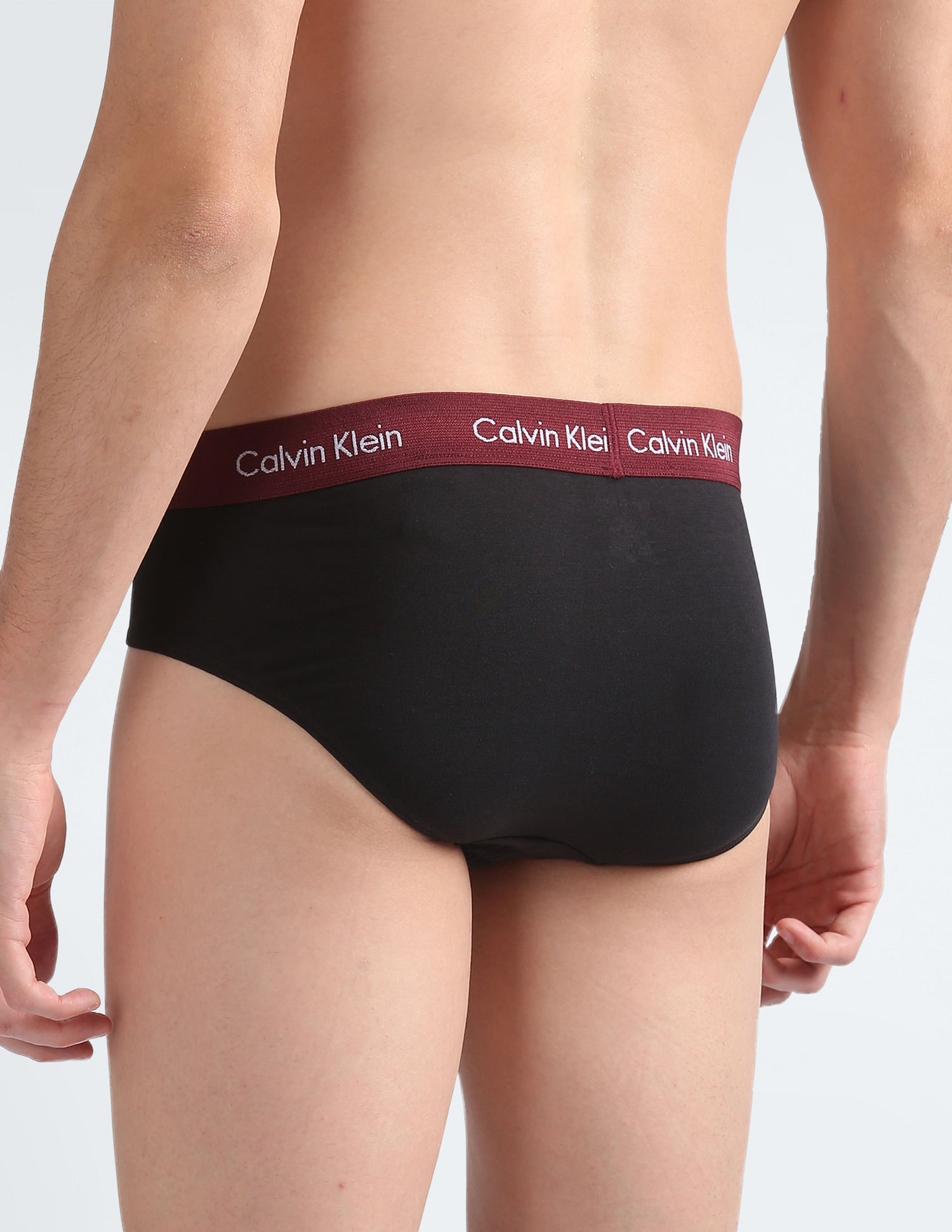 Buy Calvin Klein Underwear Solid Mid Rise Briefs - Pack Of 3 