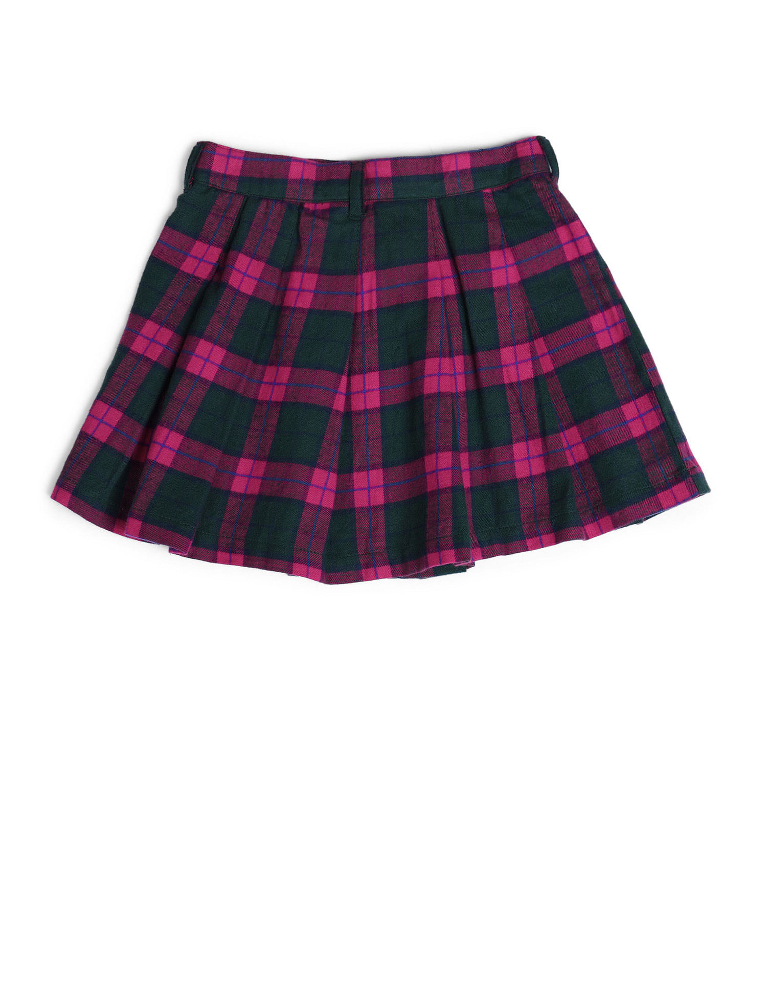 U.S. Polo Assn. Kids Girls Ckecked Pleated Skirt