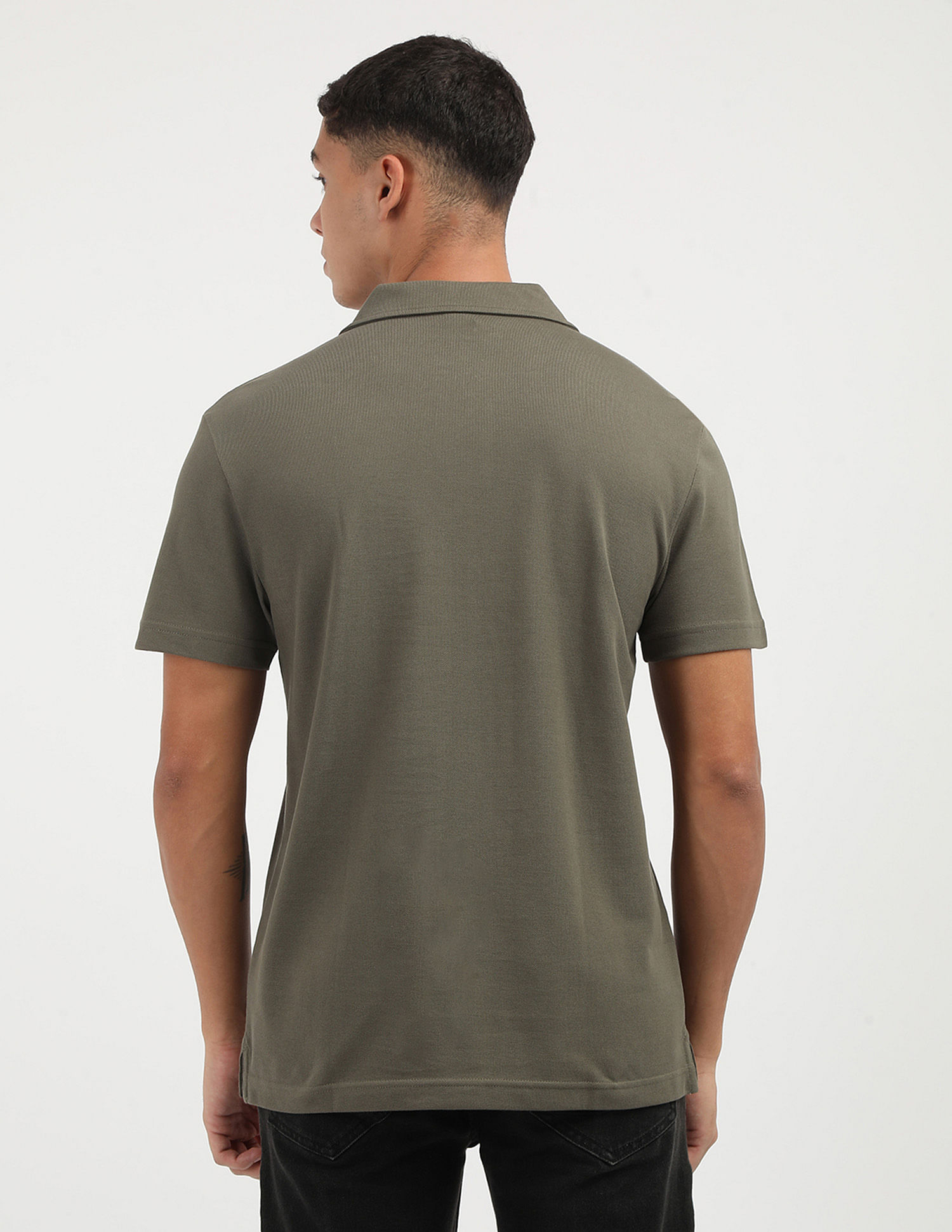 Calvin Klein Solid Pique Cotton Polo Shirt