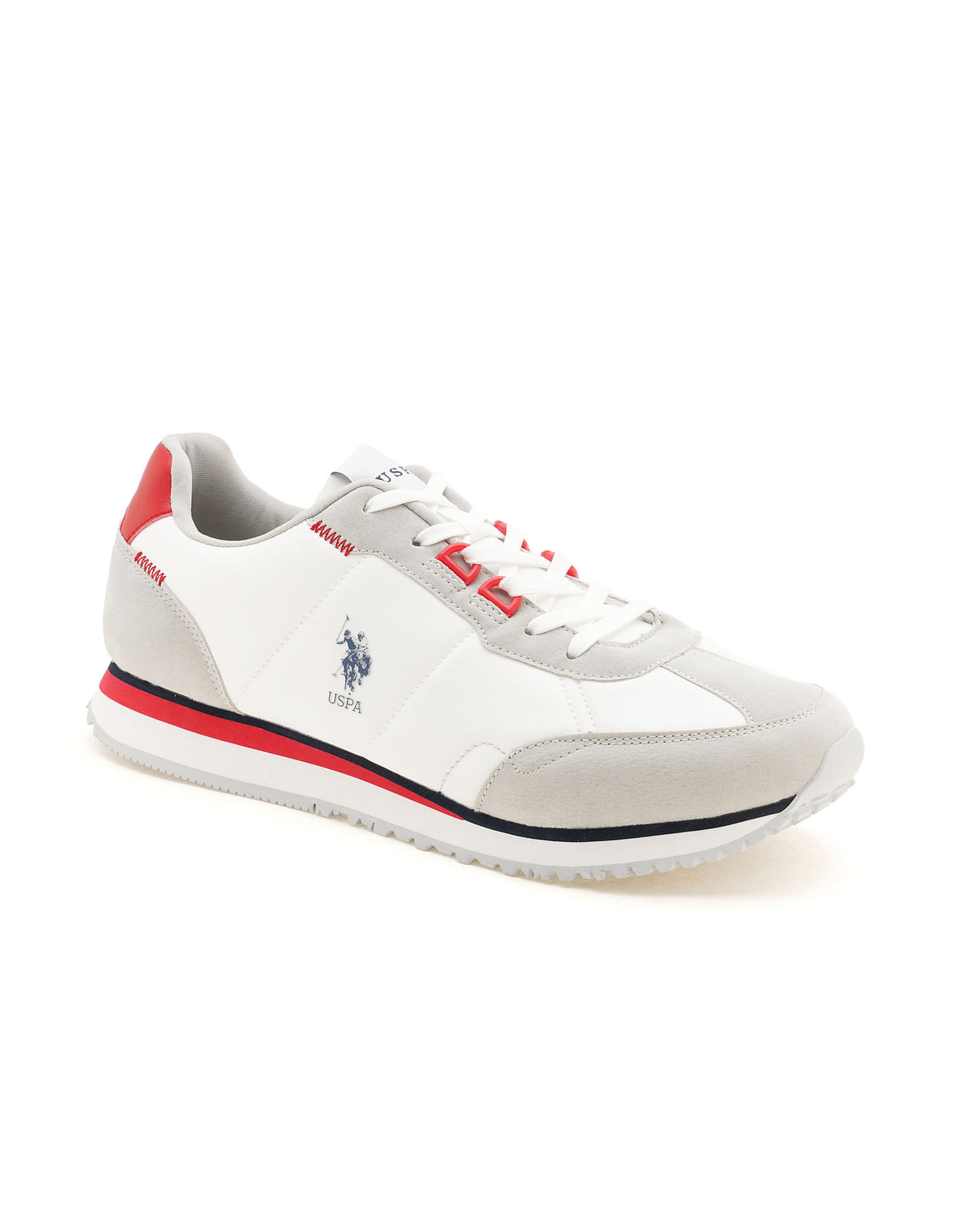 U.S. Polo Assn. Men Hutton Off White Retro Joggers Sneakers