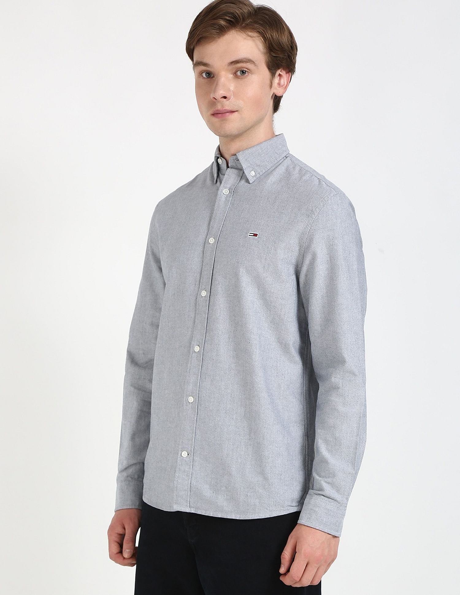 Tommy Hilfiger Solid Regular-Fit Woven Shirt