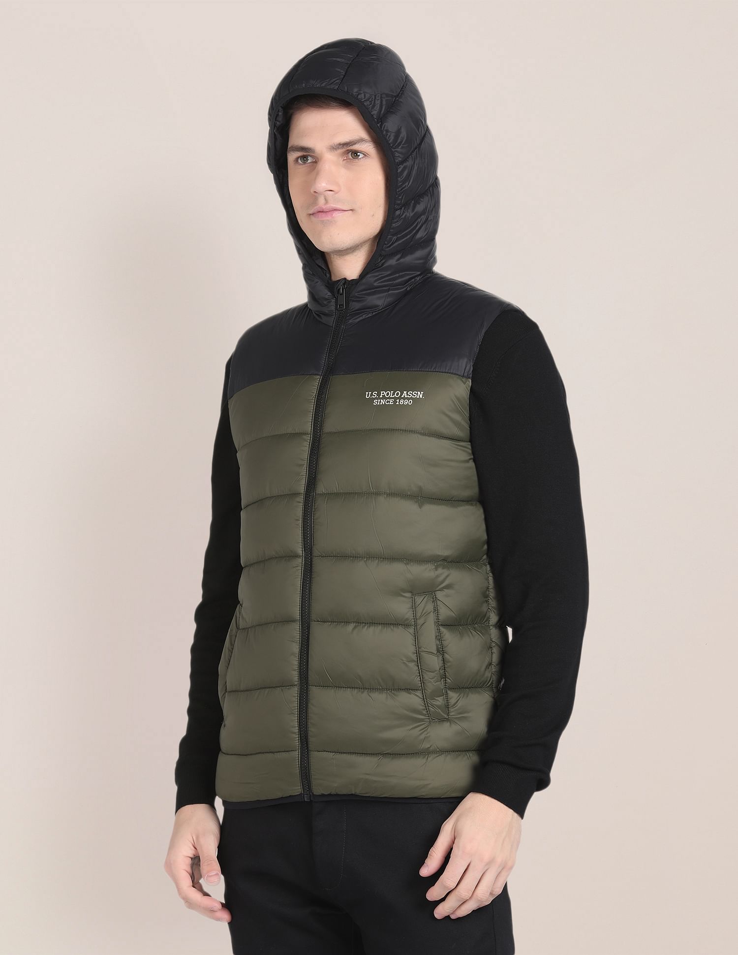 Polo bubble vest outlet with hood