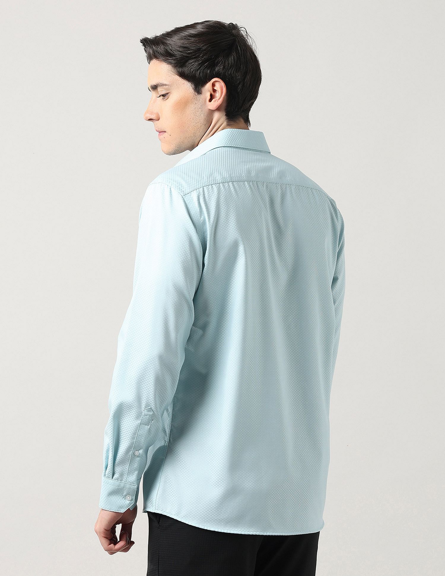 Arrow Textured Cotton Autopress Shirt