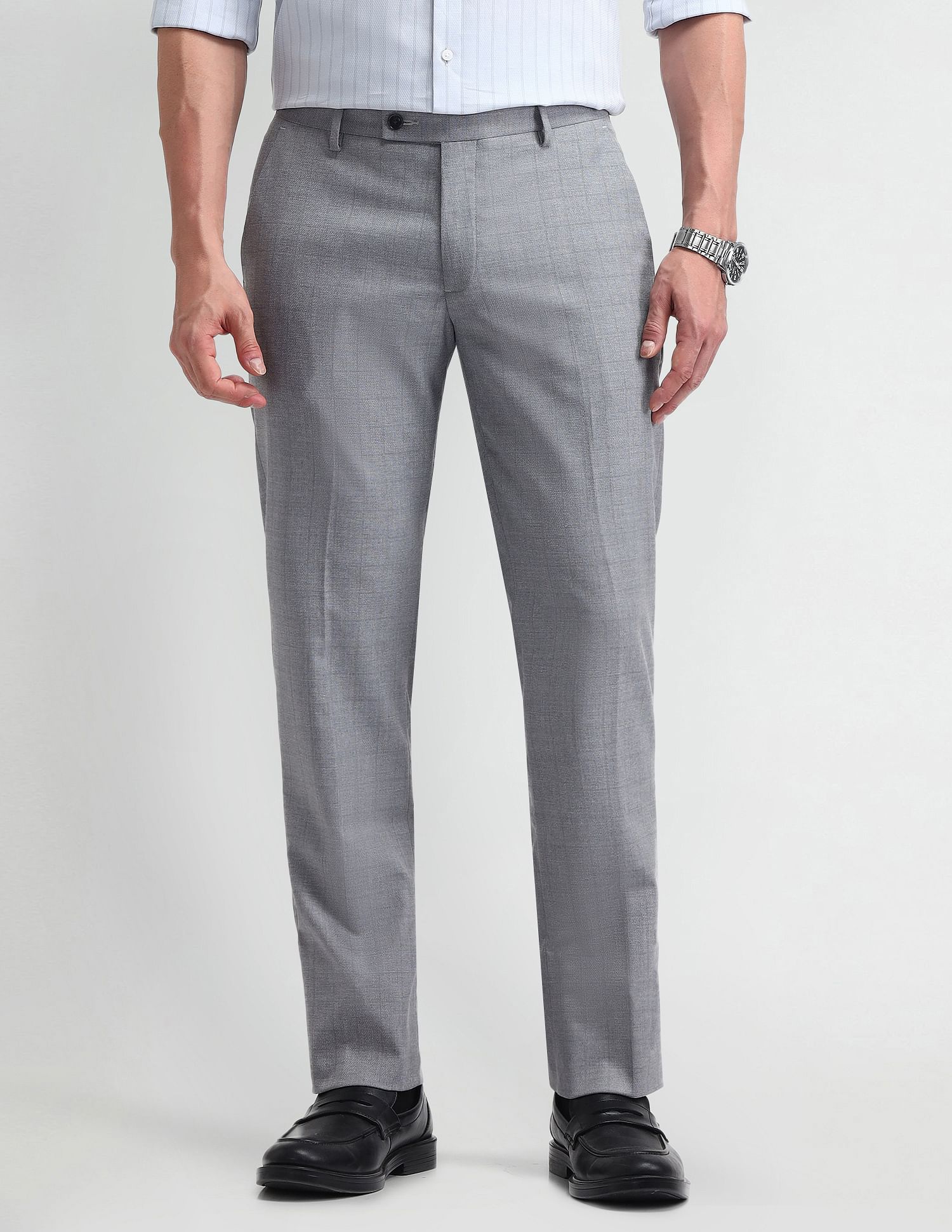 Arrow Tapered Fit Mid Rise Trousers