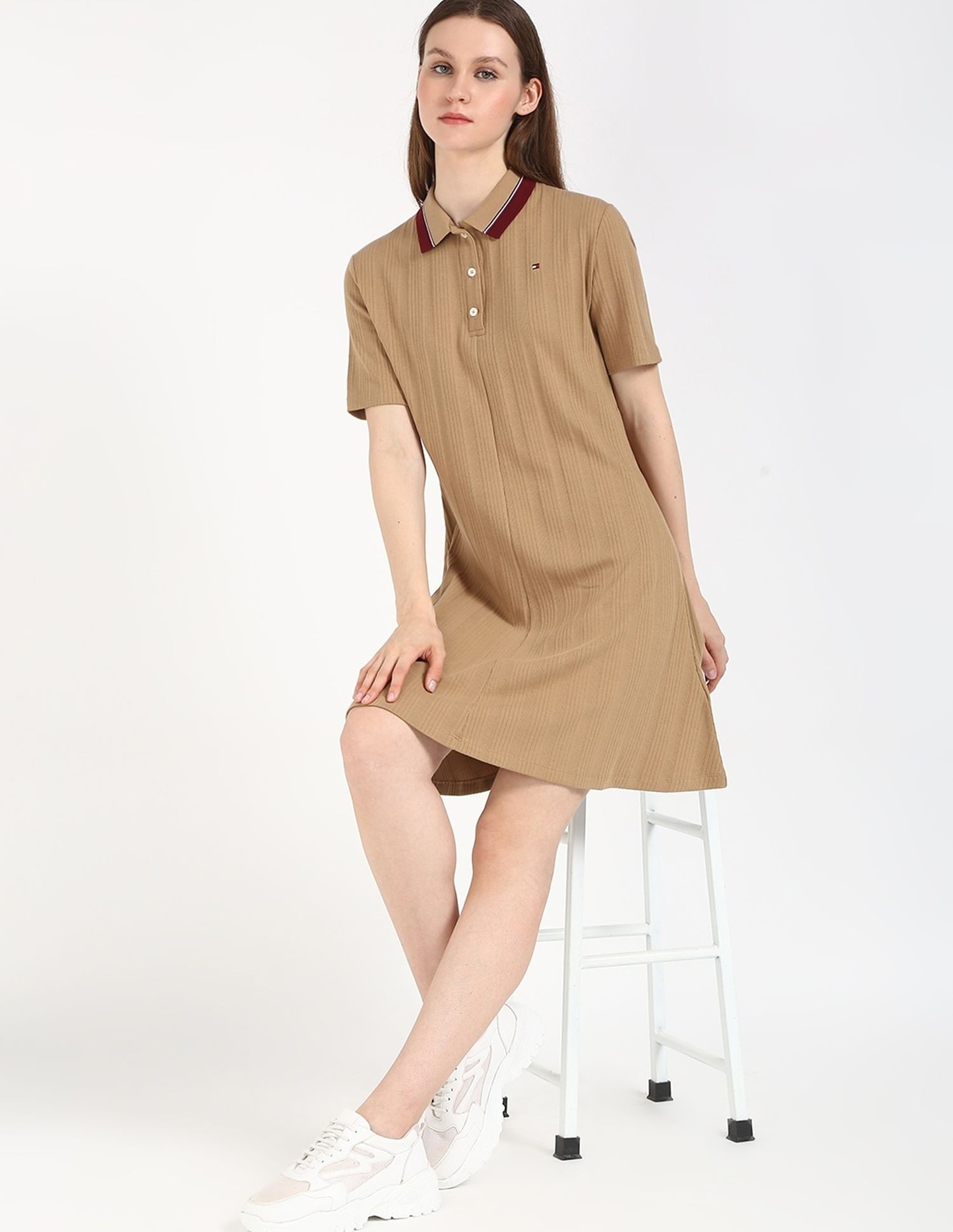 Tommy Hilfiger Cotton Polo Collar T-Shirt Dress