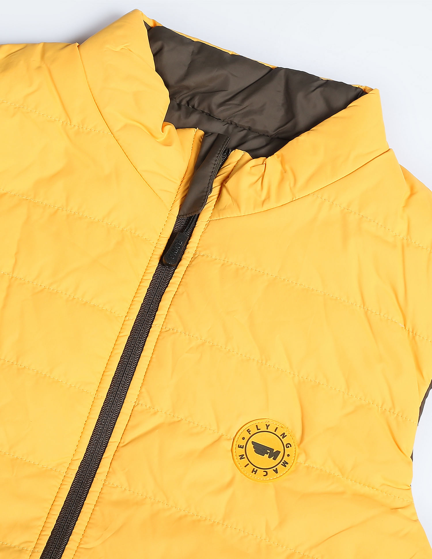 Flying Machine High Neck Sleeveless Reversible Jacket