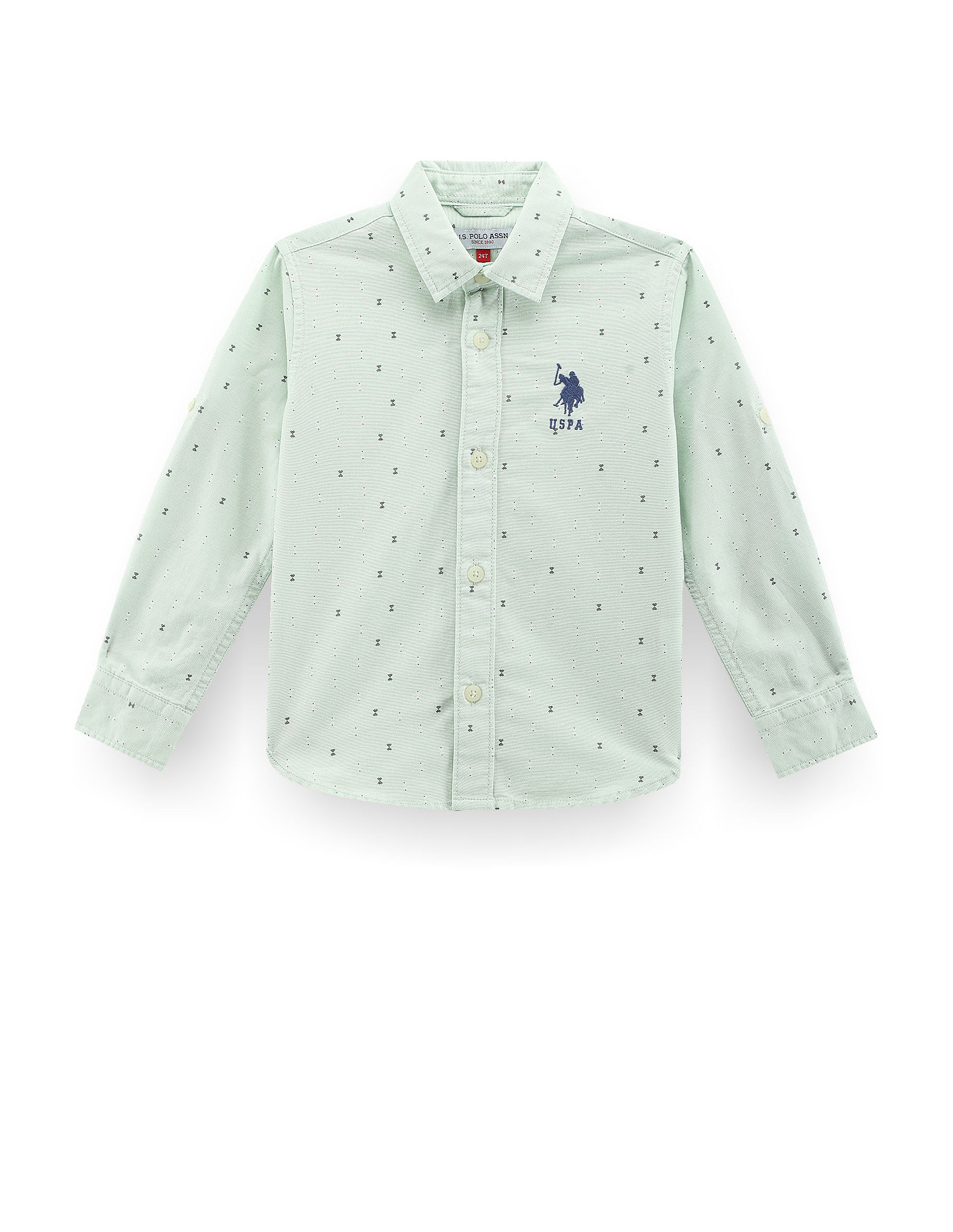 U.S. Polo Assn. Kids Boys Geometric Print Cotton Shirt