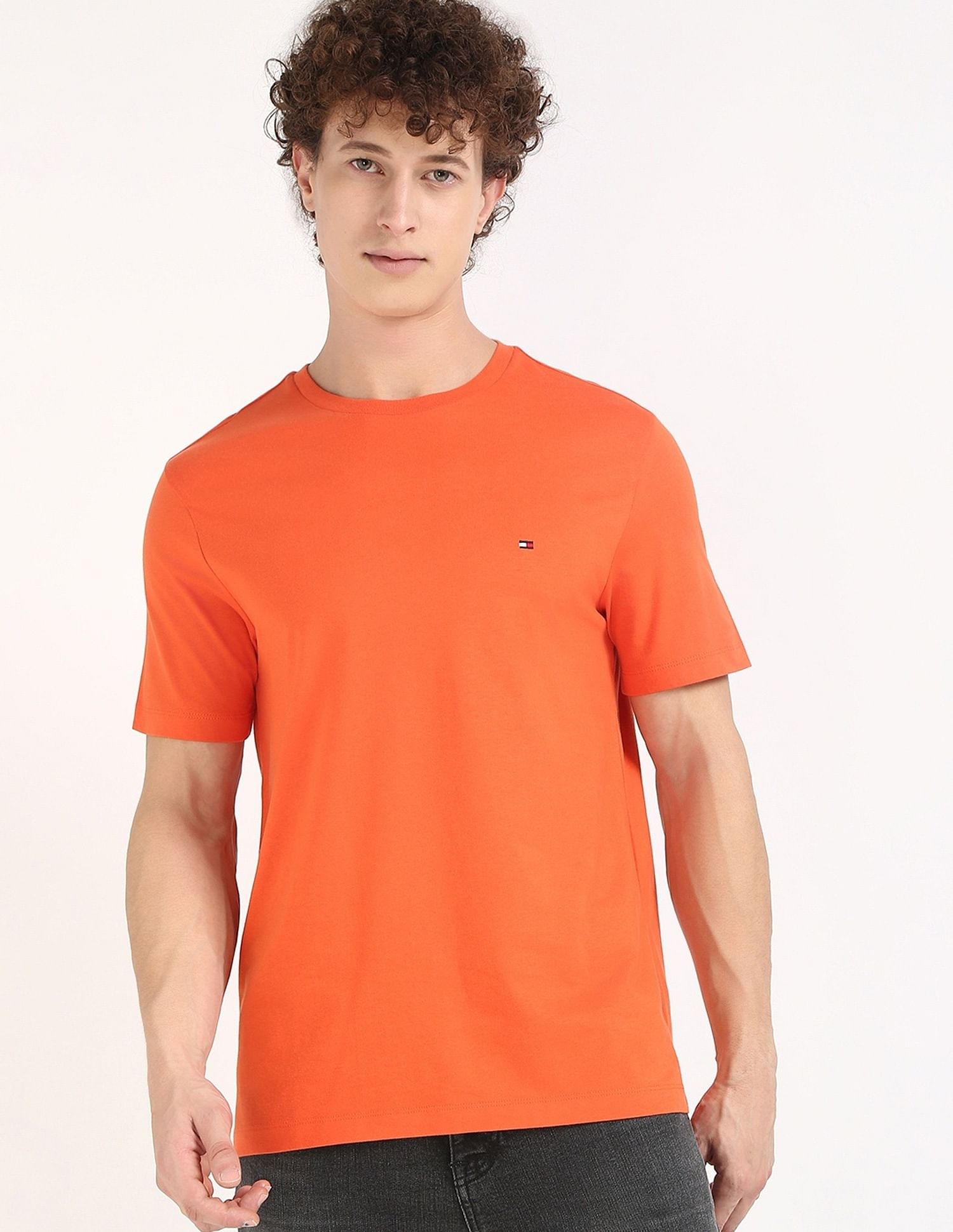 Tommy Hilfiger Solid Regular-Fit Cotton T-Shirt