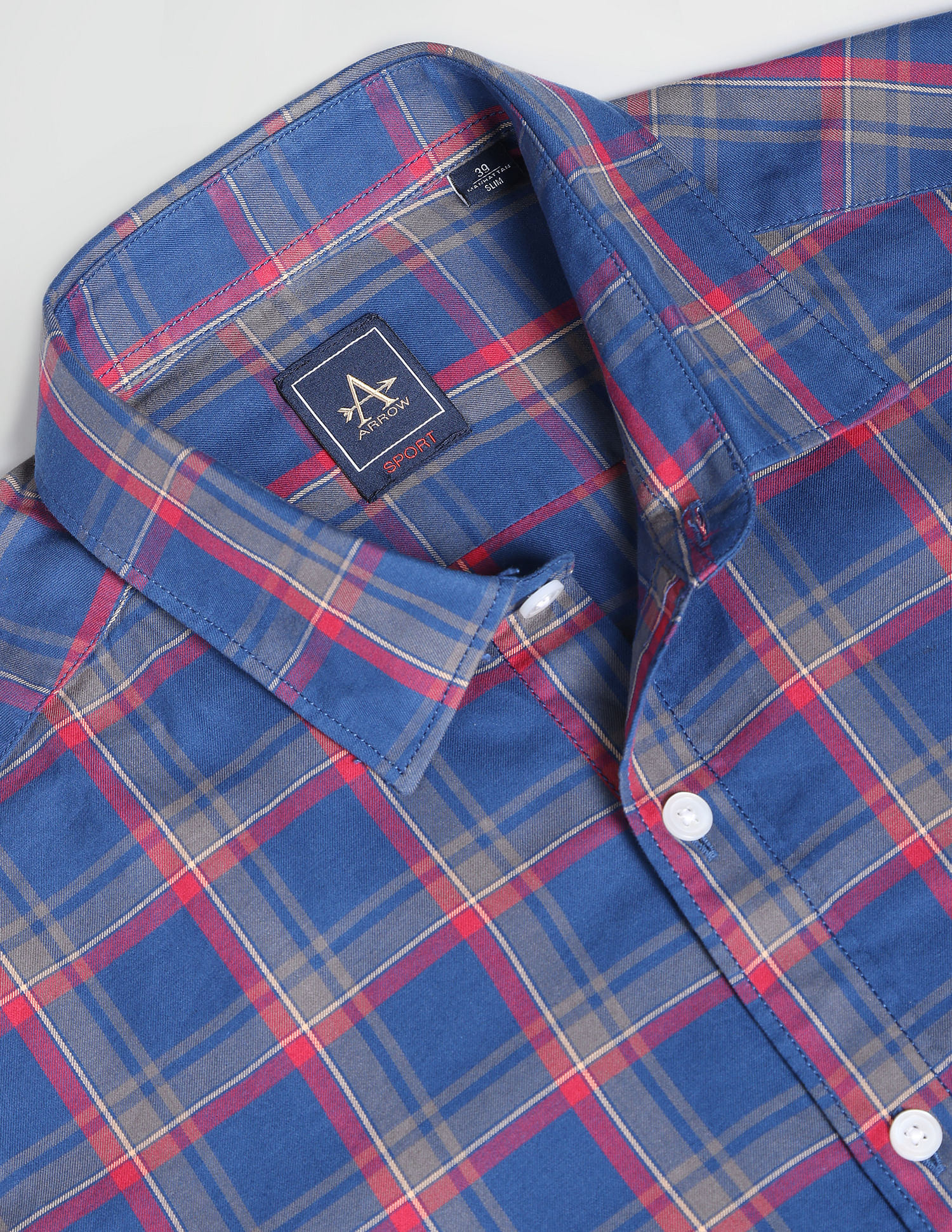 Arrow Sports Tartan Check Casual Shirt